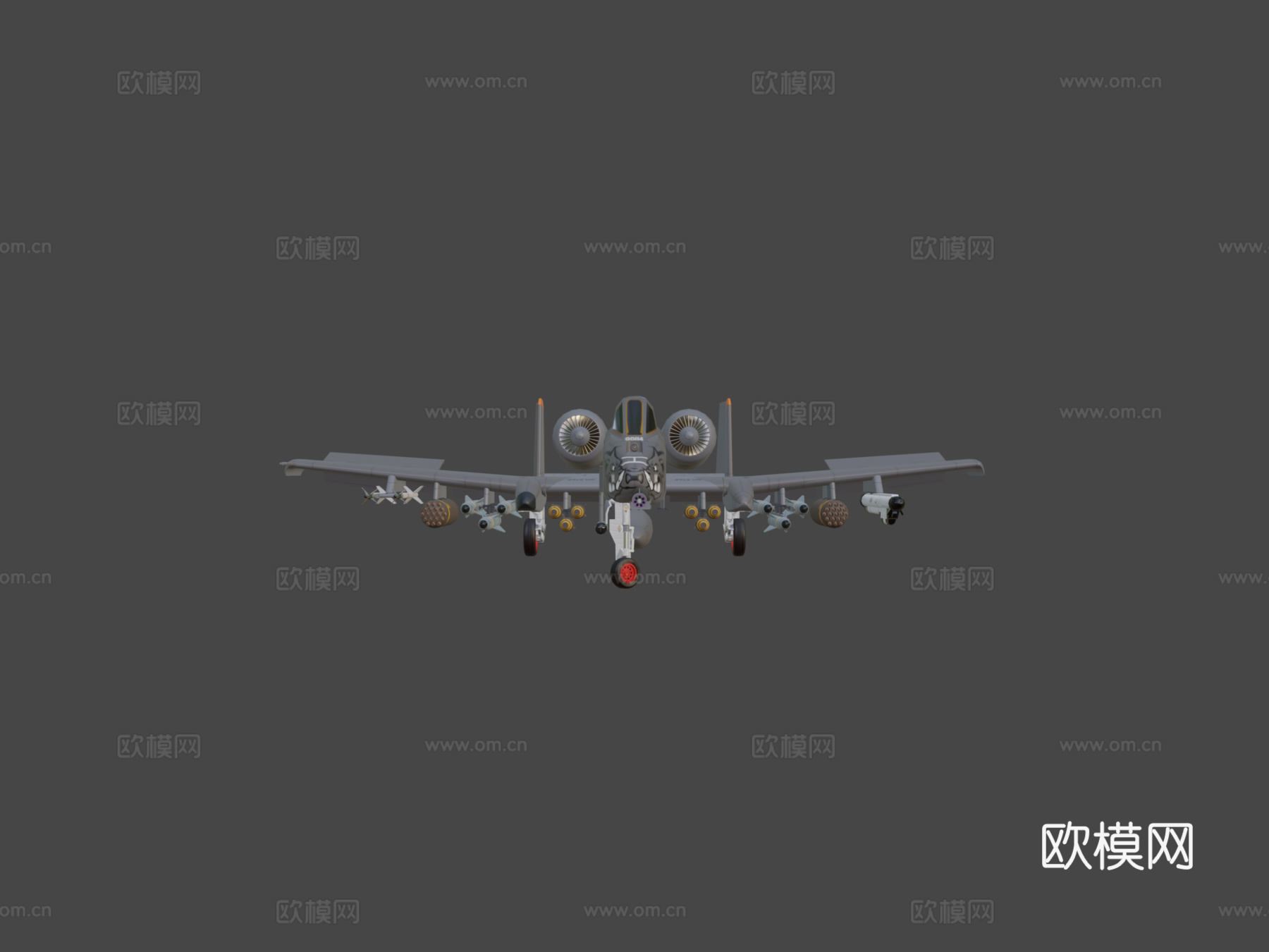 费尔柴尔德A-10雷电II3d模型下载（渲染图6）