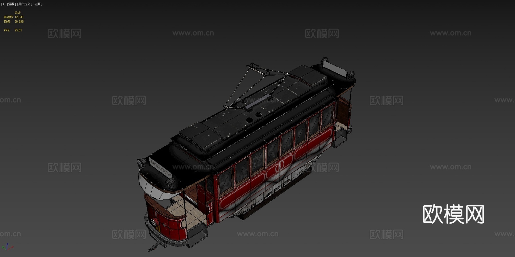 法尔肯里德A - 旧有轨电车3d模型下载（渲染图4）