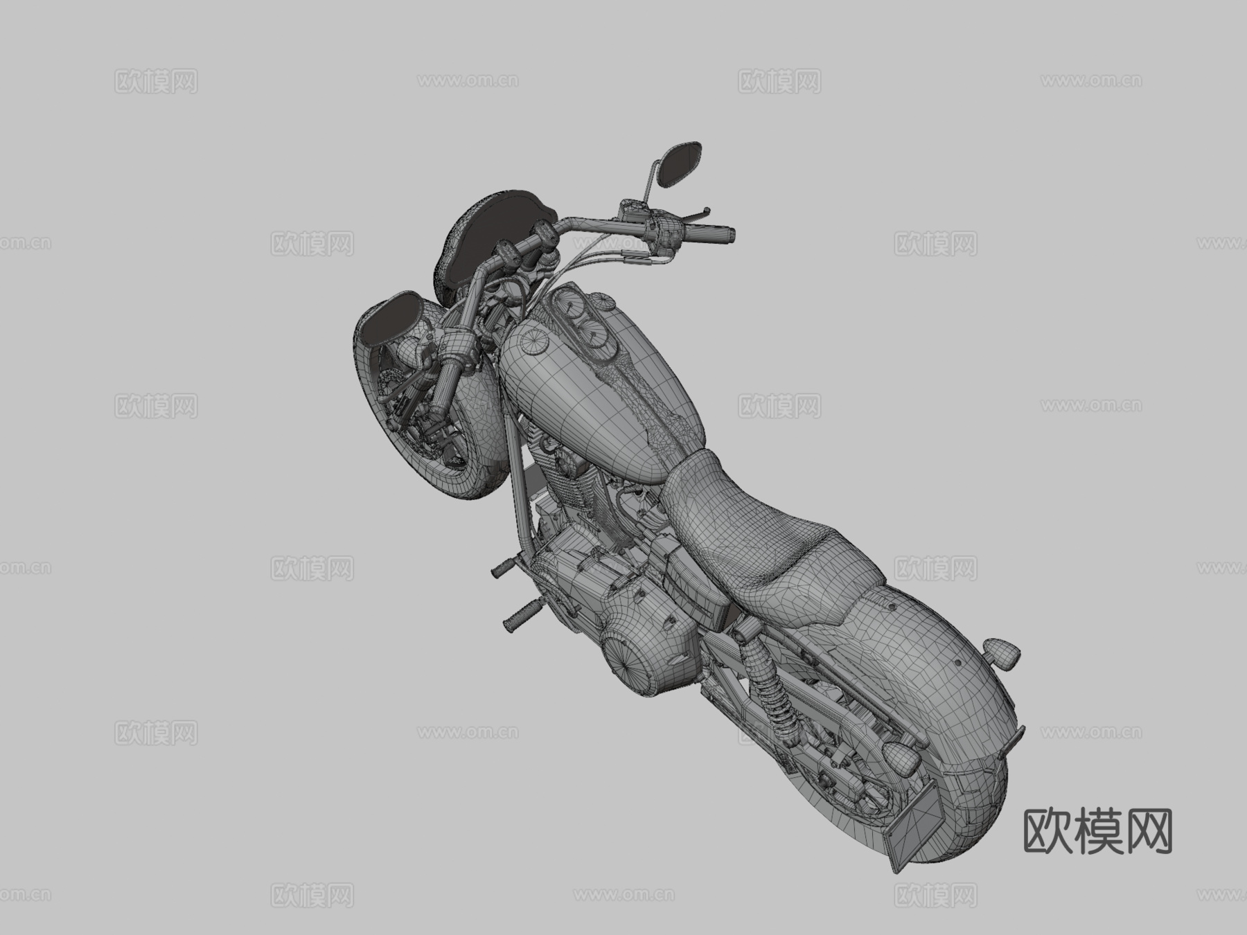 哈雷戴维森FXDLS戴纳低骑手S3d模型下载（渲染图3）