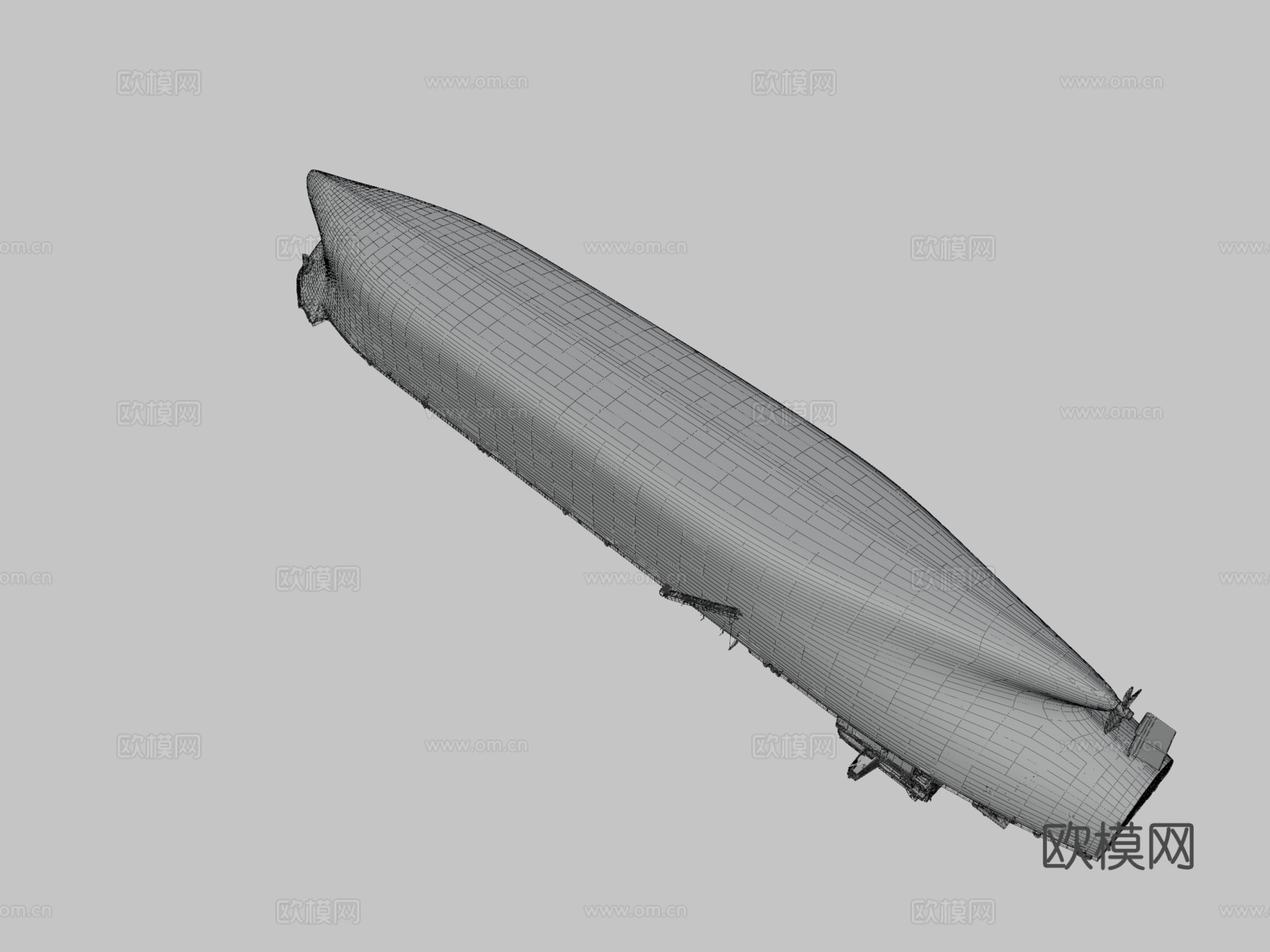 长荣油轮3d模型下载（渲染图3）