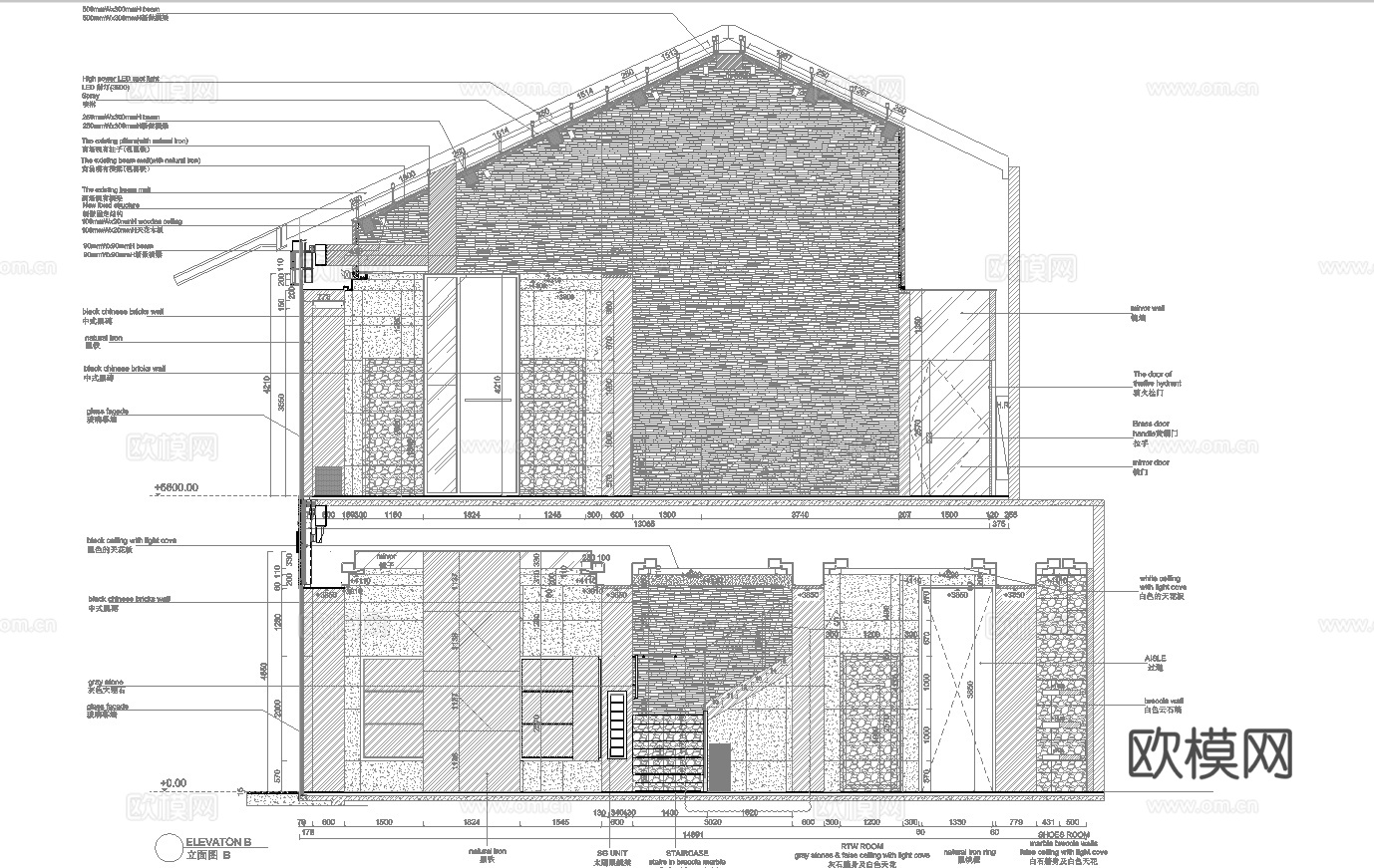 高档男装女装服装店 最新全套 效果图 施工图设计cad施工图