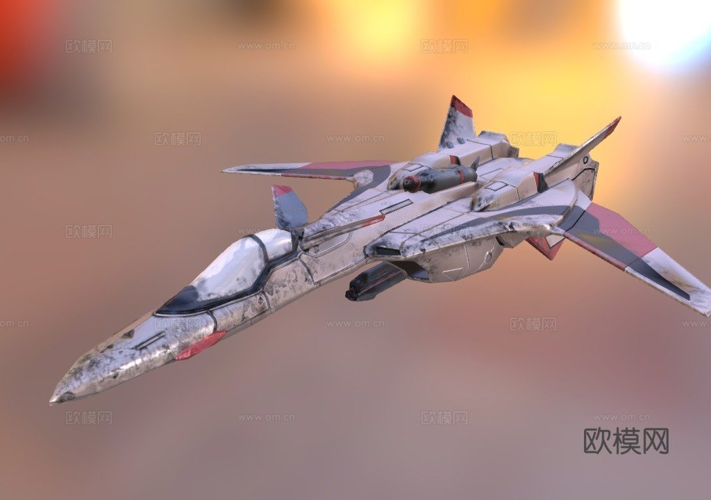 太空船超时空要塞YF-193d模型下载（渲染图1）