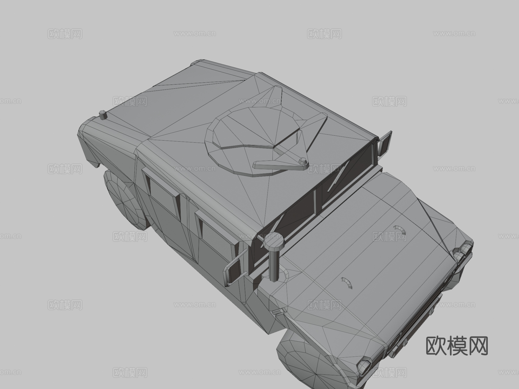 悍马 M1045 军事警察3d模型下载（渲染图3）