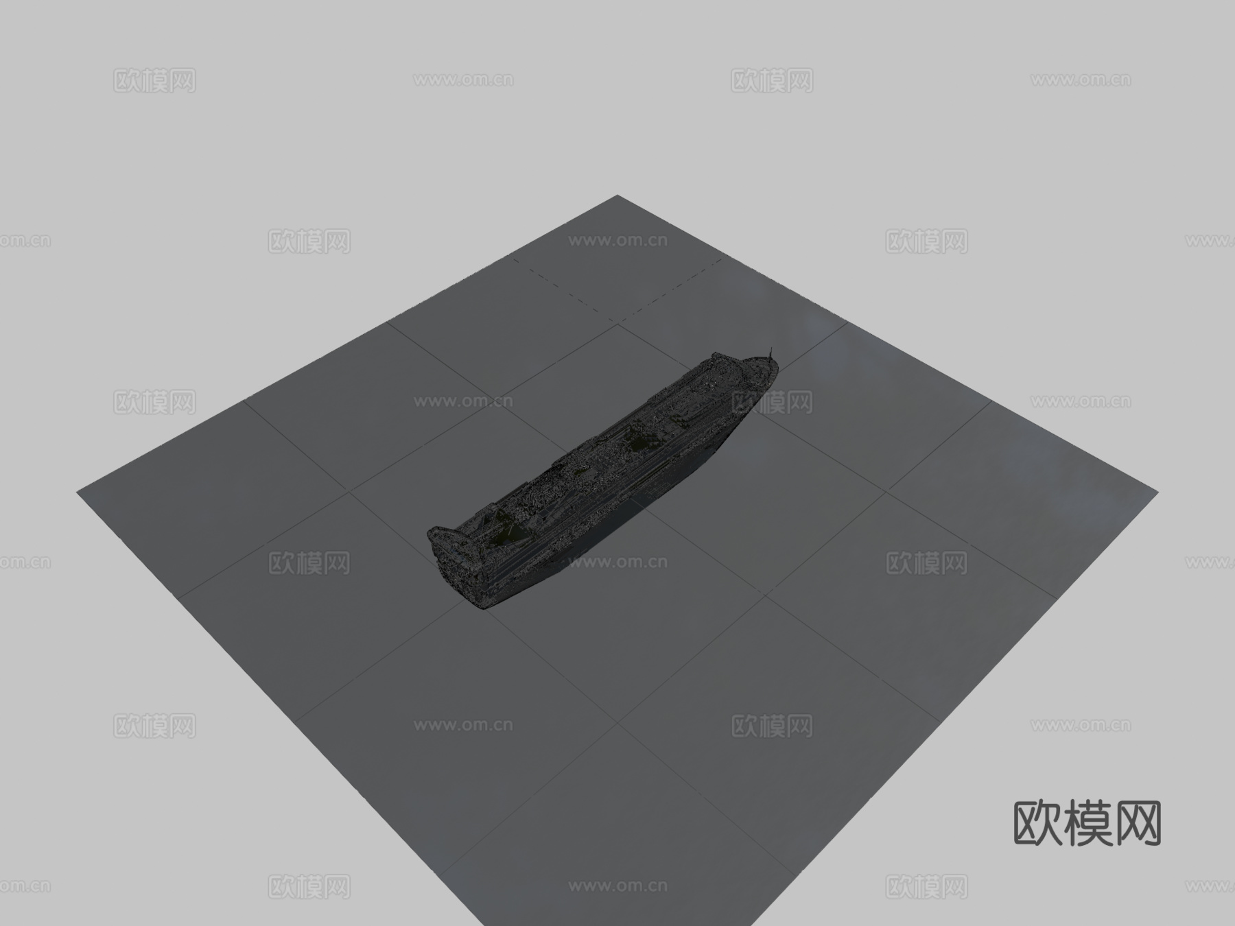 加勒比公主号游轮3d模型下载（渲染图2）