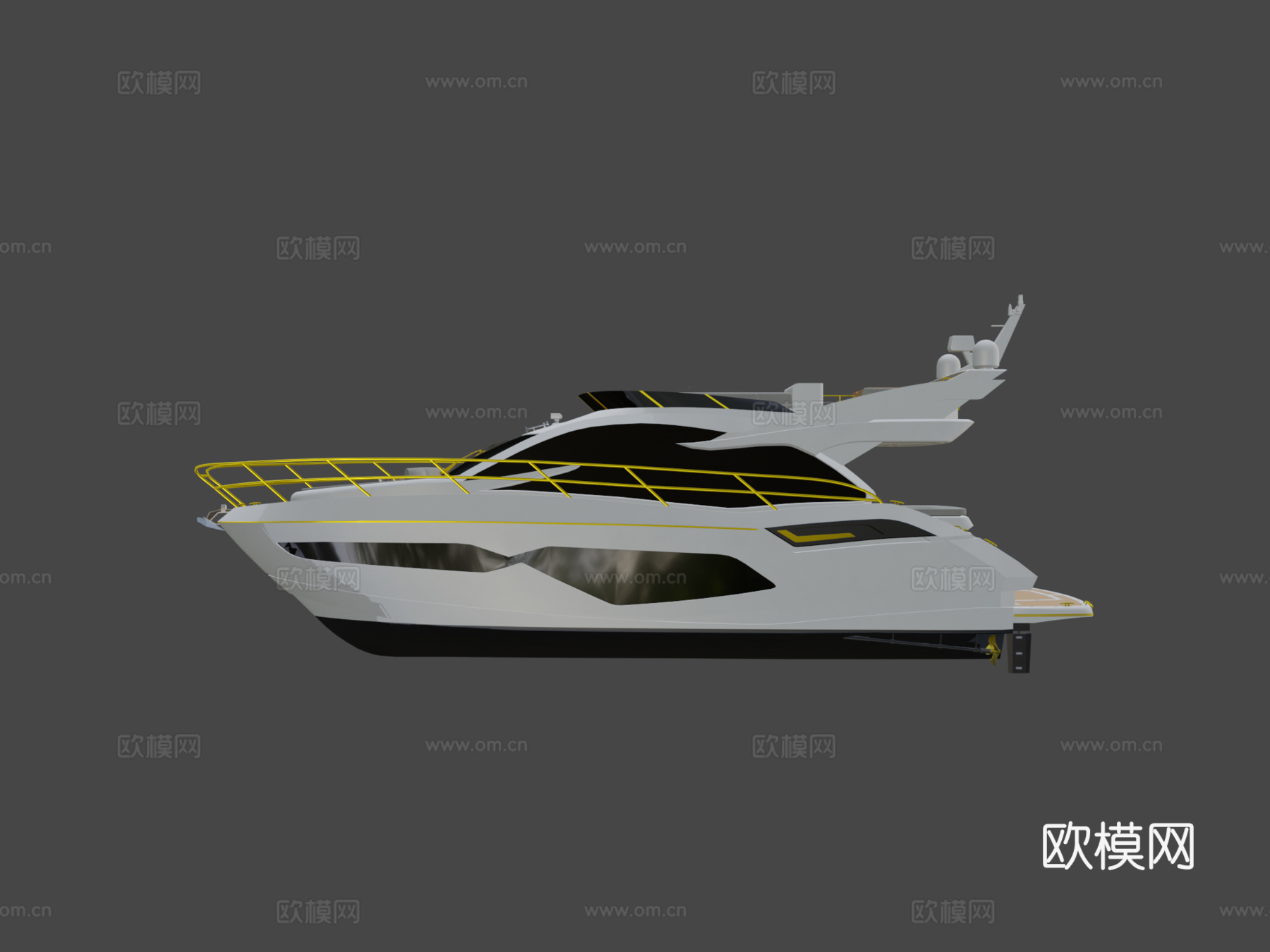 游艇3d模型下载（渲染图6）