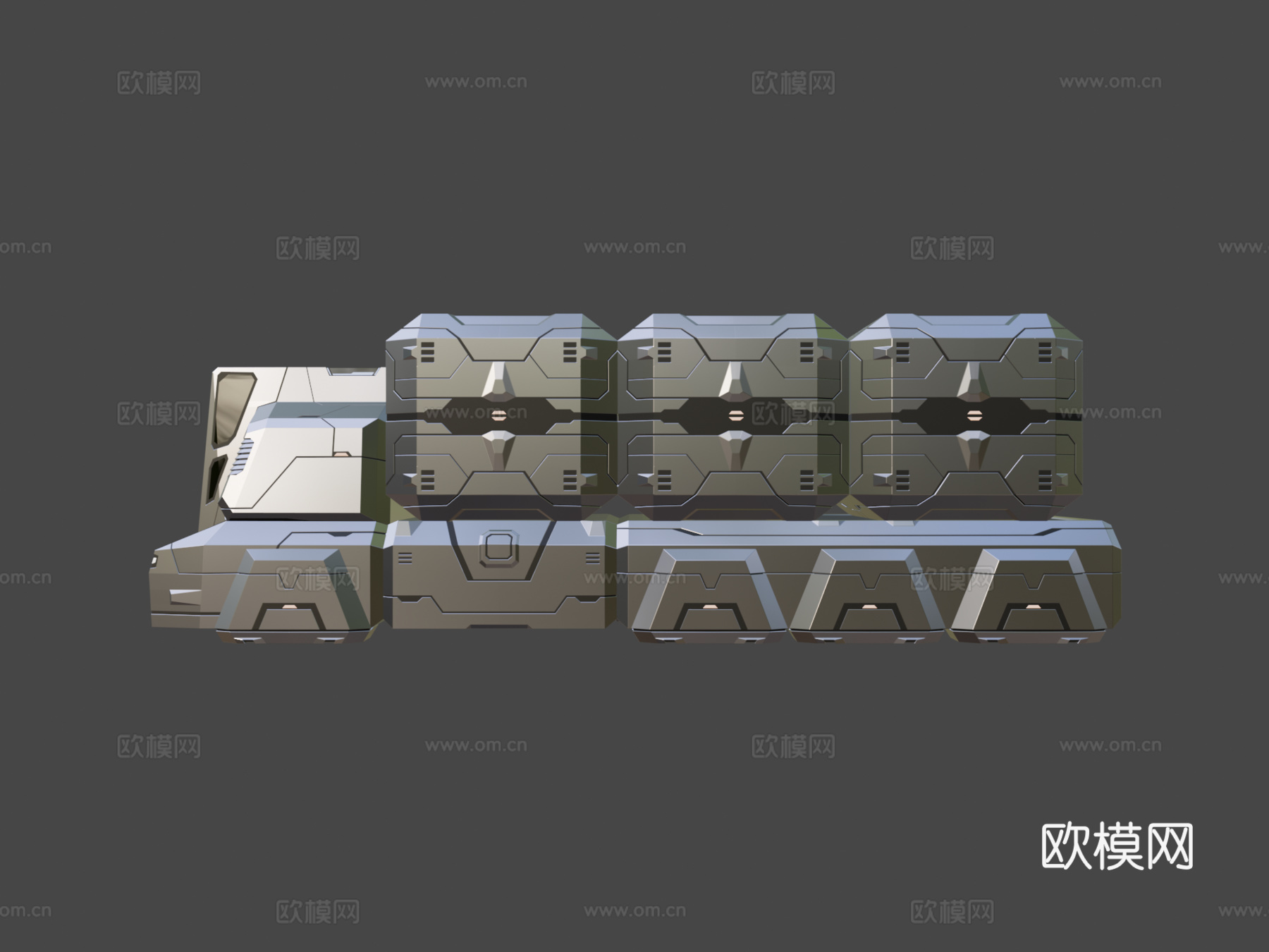 科幻载具005-公共领域（CC0）3d模型下载（渲染图6）