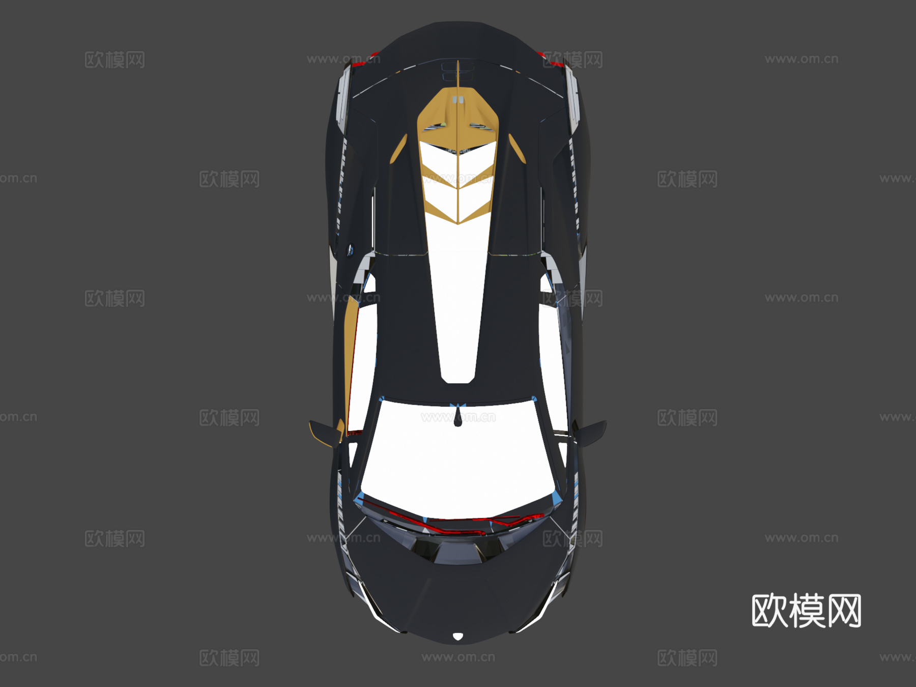 兰博基尼-西安3d模型下载（渲染图7）