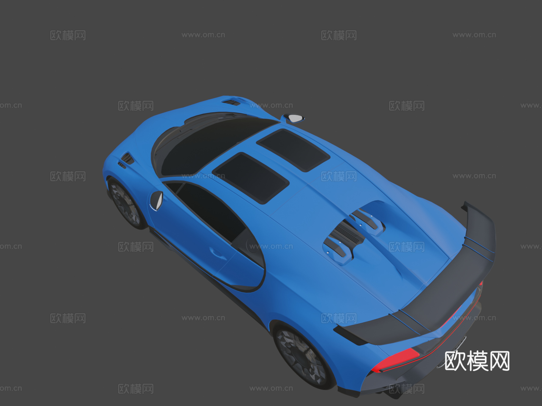 卡通-布加迪凯龙Pur Spor3d模型下载（渲染图8）