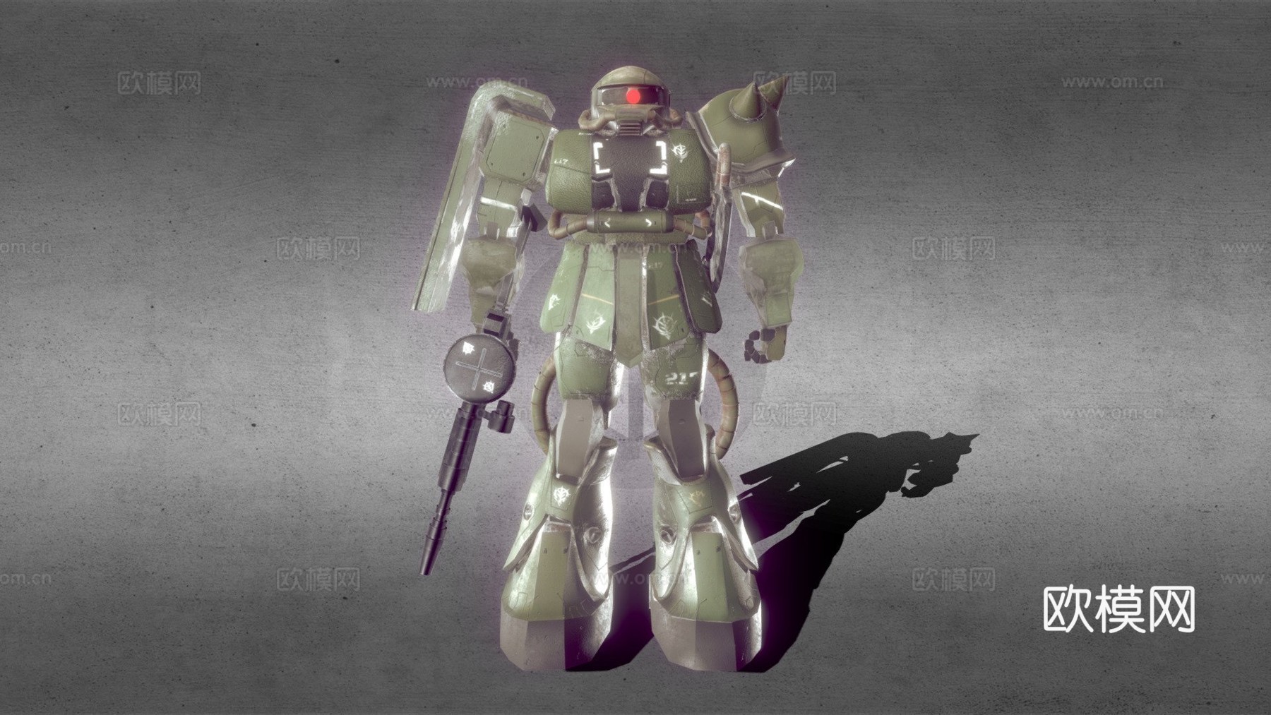 扎古II（绑定）3d模型下载（渲染图1）