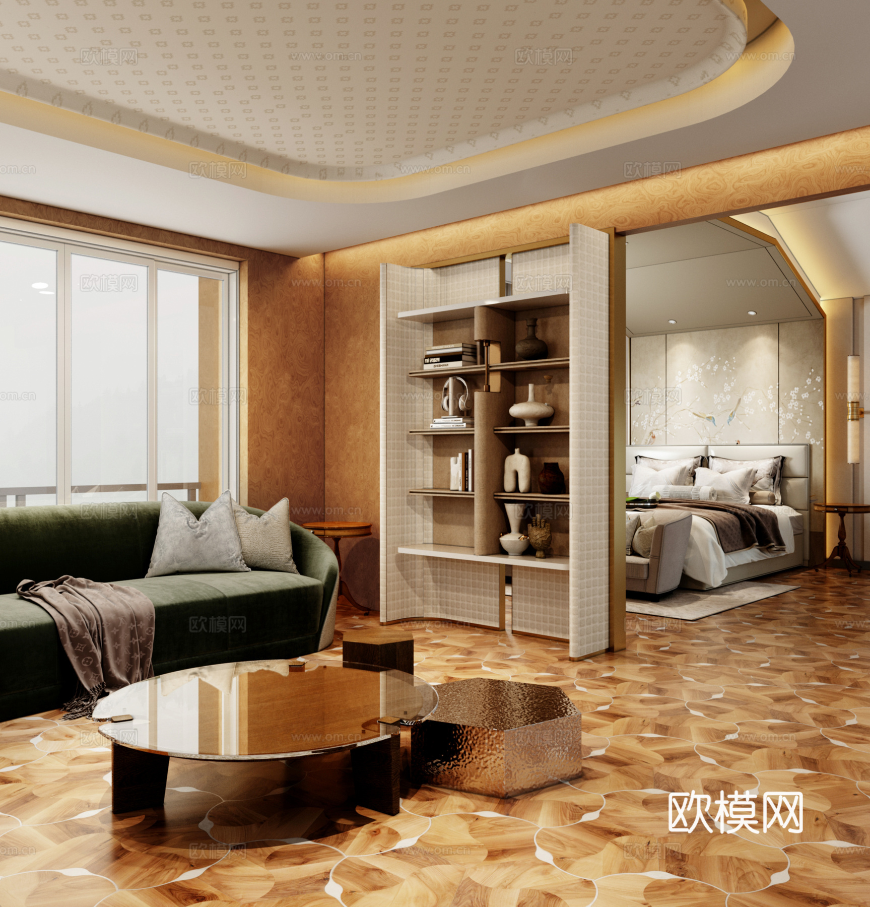 伯明翰老年公寓客厅卧室3d模型下载