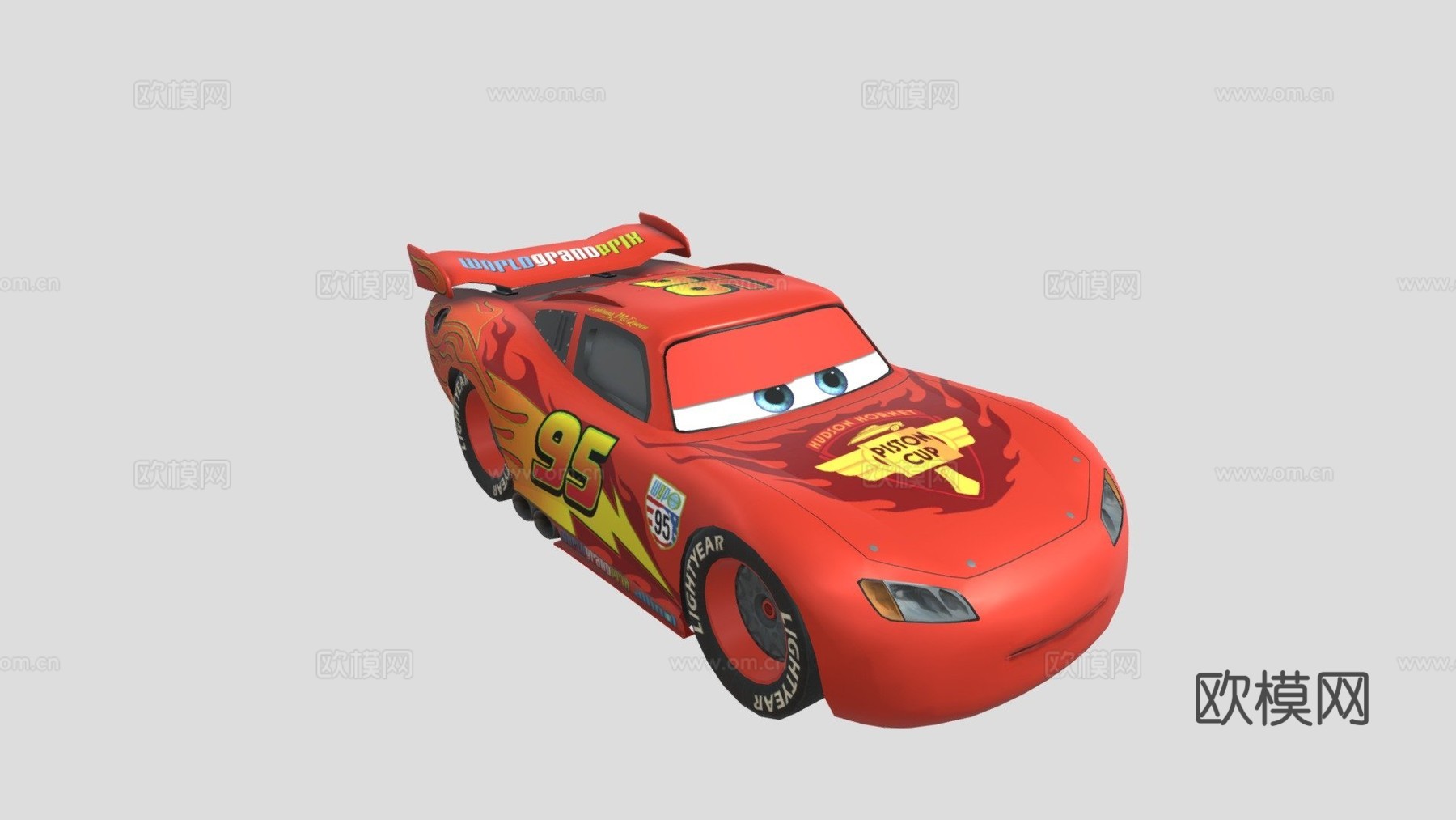 WGP闪电麦昆（赛车总动员2）3d模型下载（渲染图1）