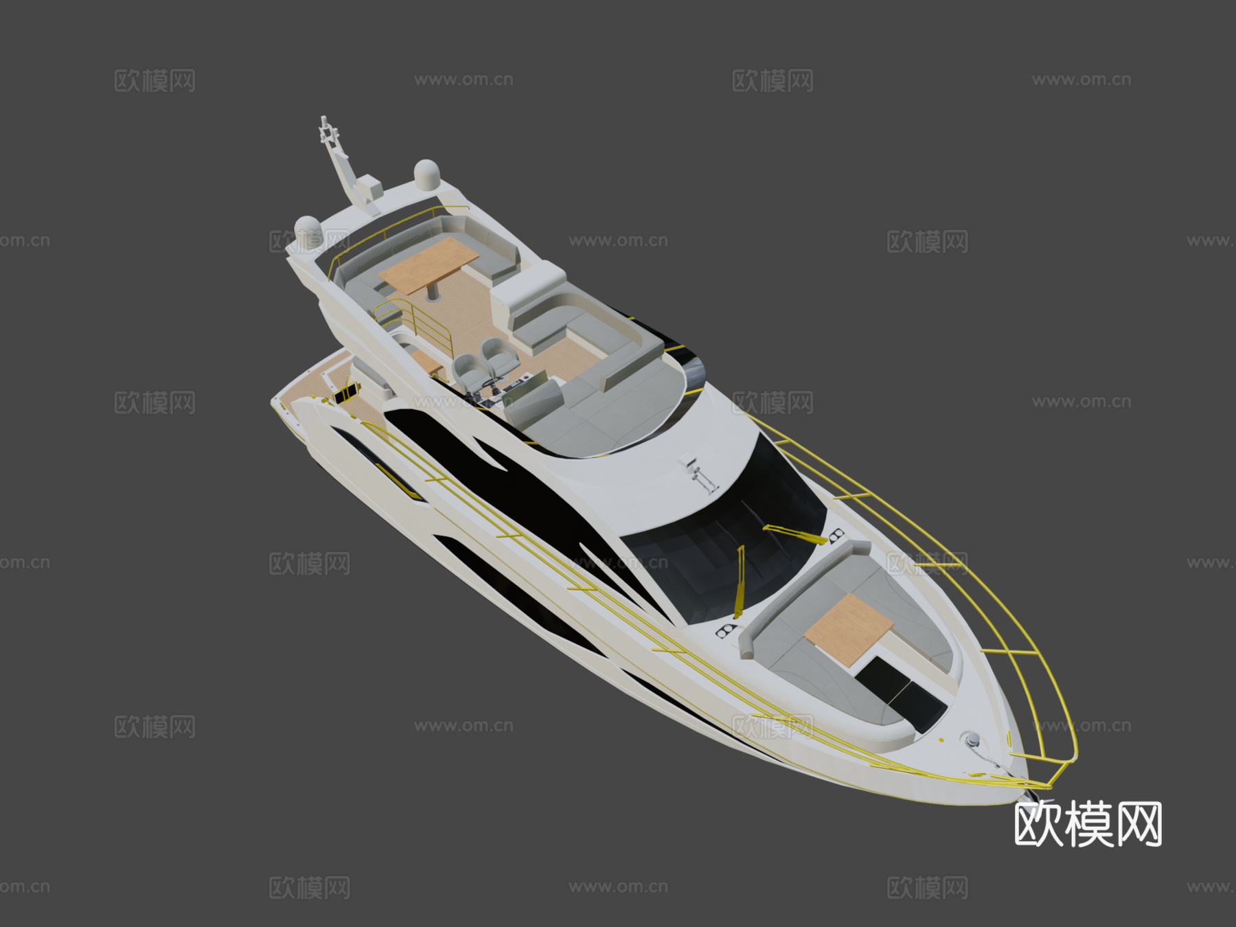 游艇3d模型下载（渲染图8）