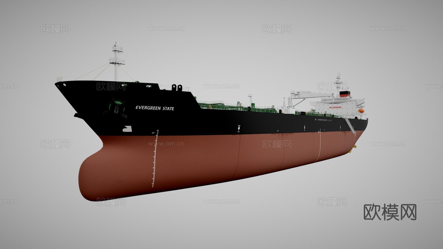 长荣油轮3d模型下载（渲染图1）