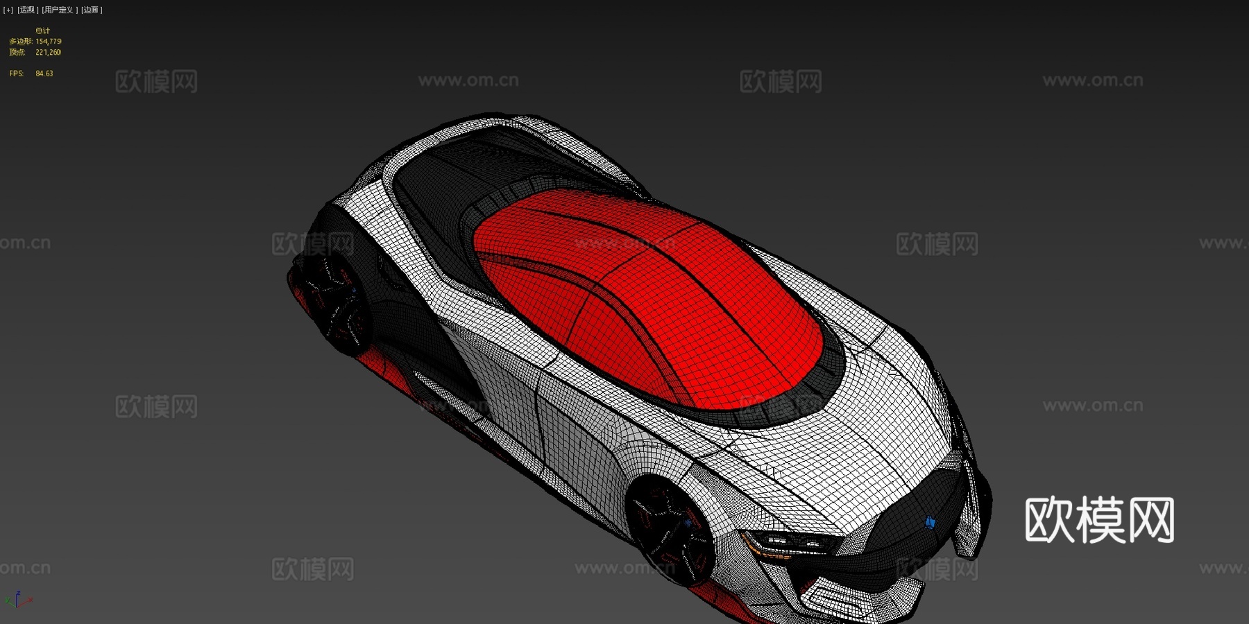 超级跑车VR草图（重力草图）3d模型下载（渲染图4）