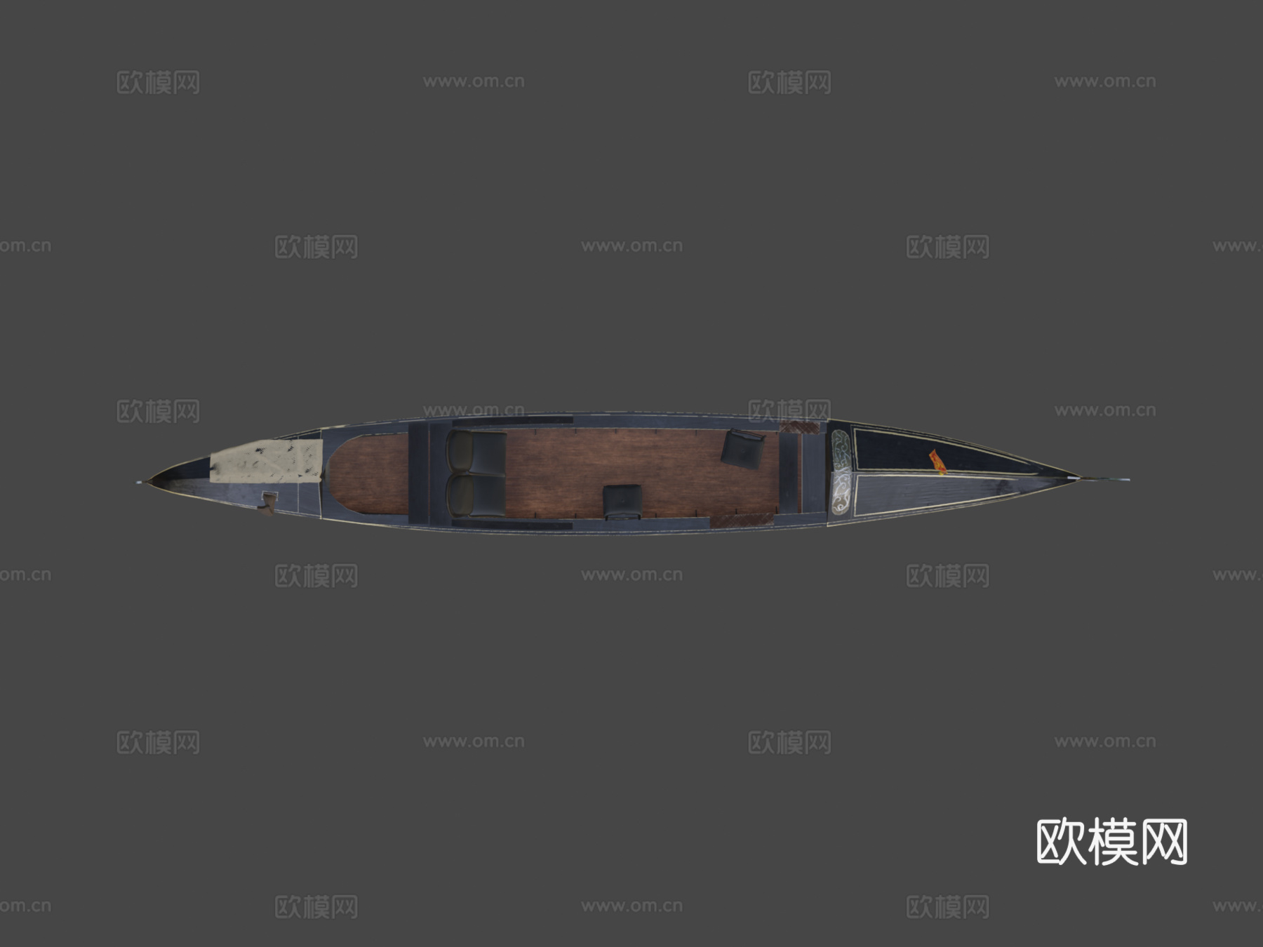 贡多拉3d模型下载（渲染图6）