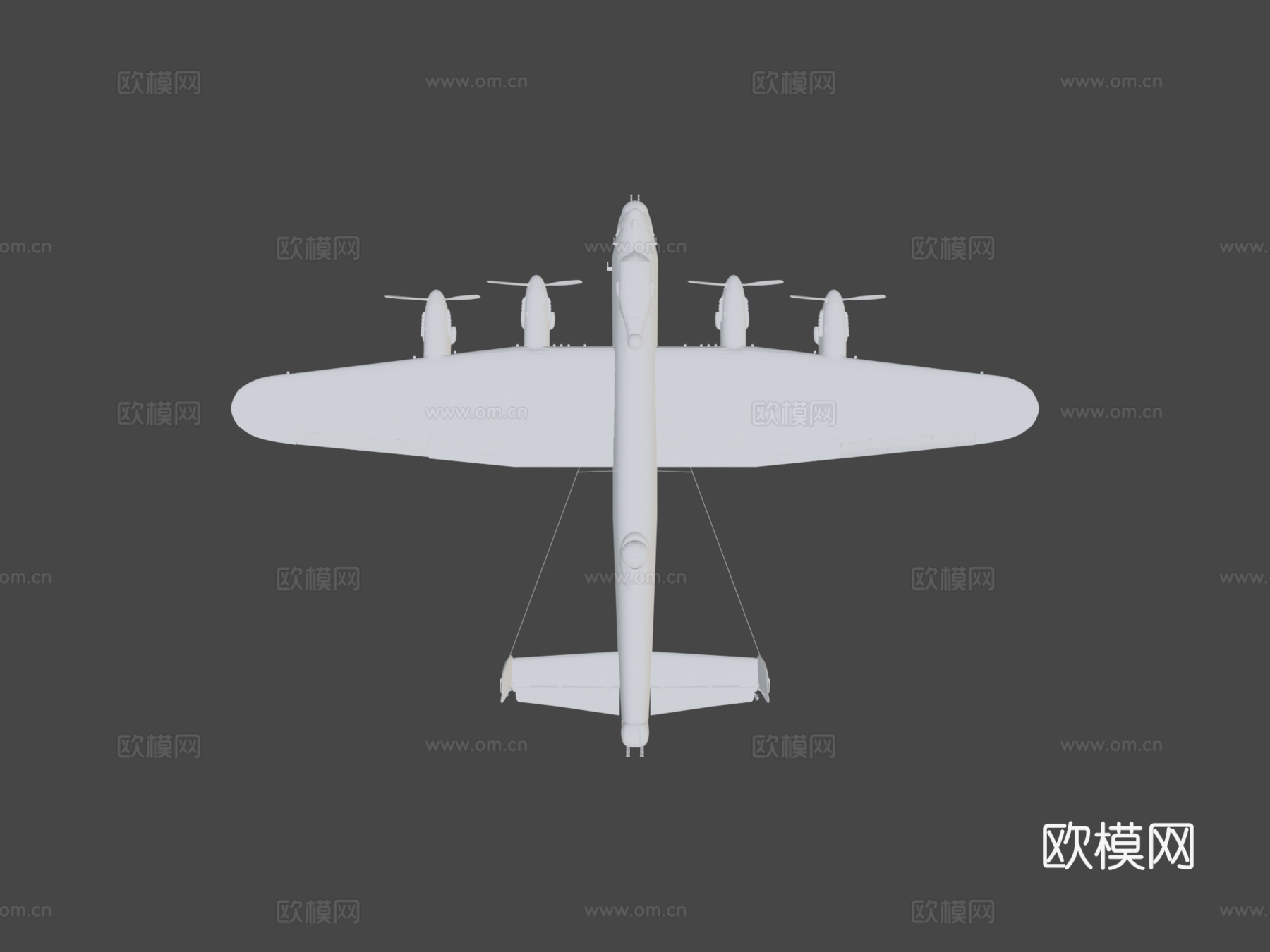 阿芙罗兰开斯特轰炸机1941飞机3d模型下载（渲染图8）