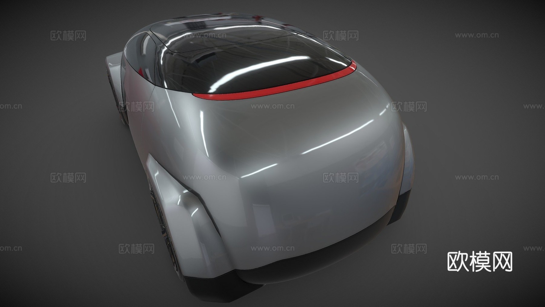 概念车001-公共领域（CC0）3d模型下载（渲染图1）