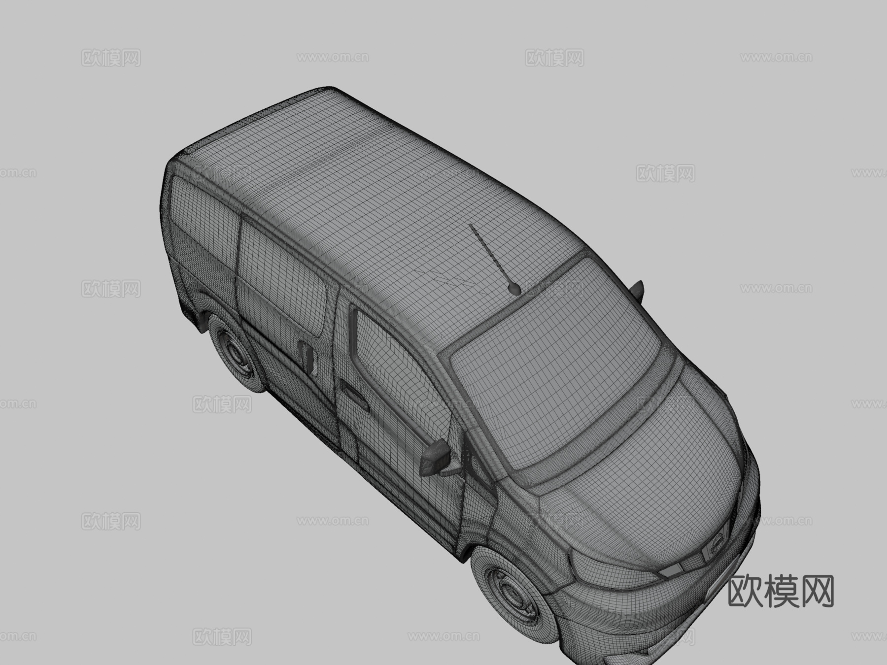 敦豪快递货车3d模型
