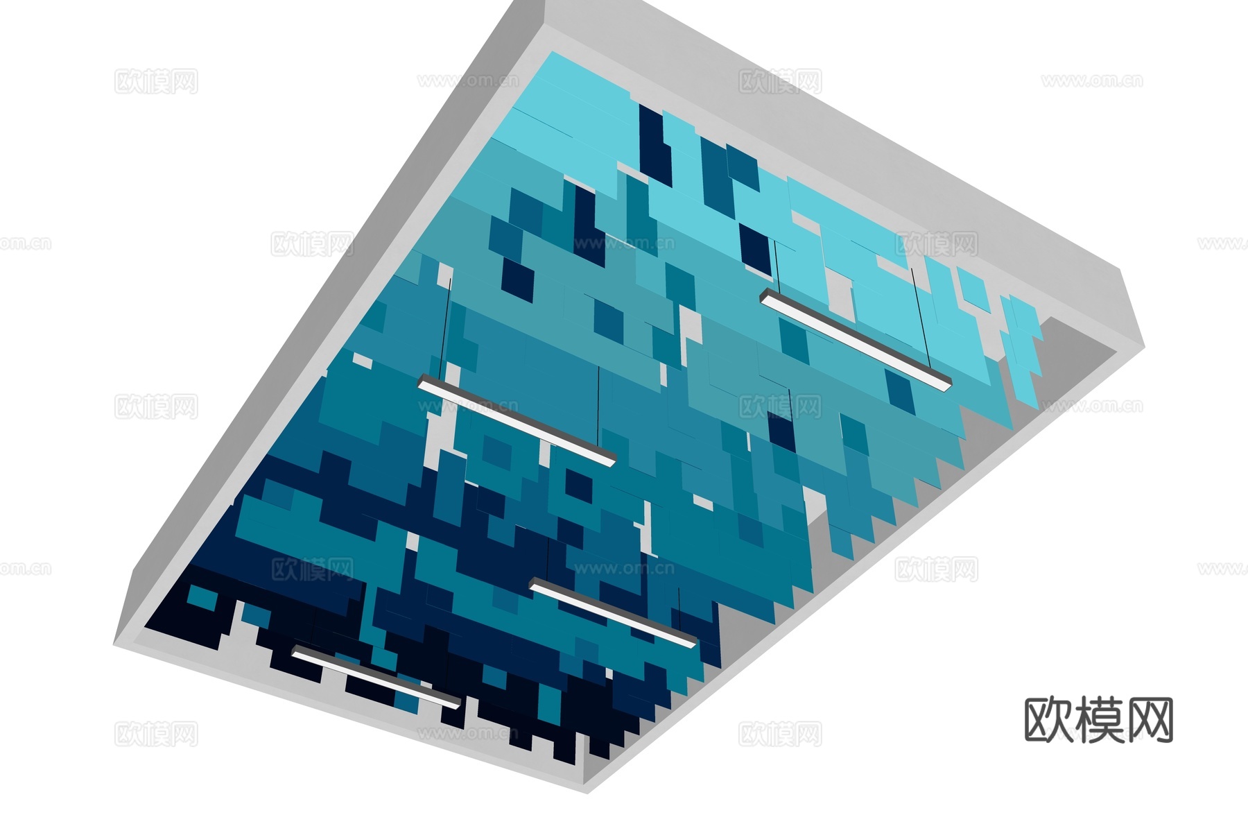 现代吊顶 简约吊顶 商业吊顶 办公吊顶 工装吊顶 渐变吊顶su模型