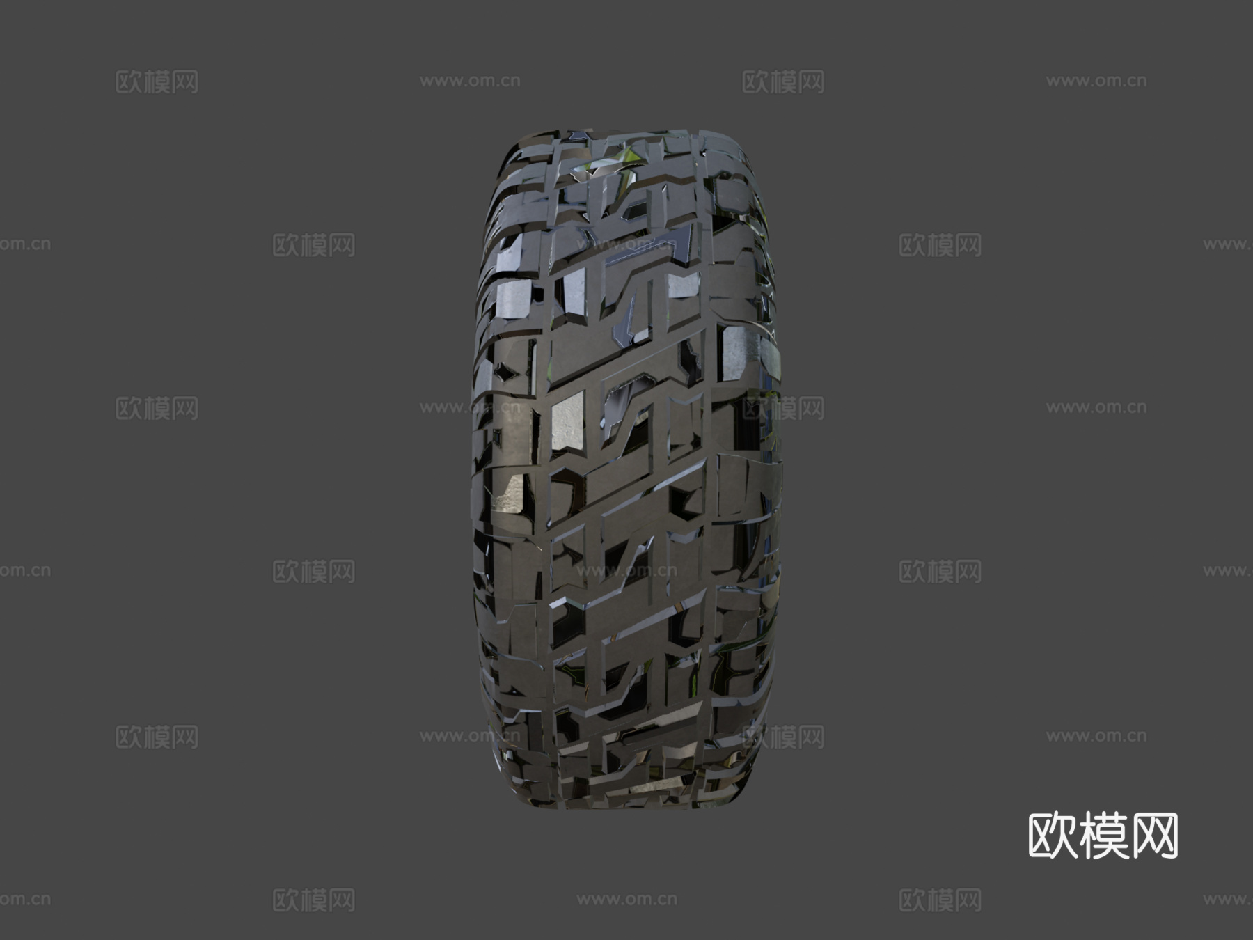 简单高多边形轮毂3d模型下载（渲染图6）