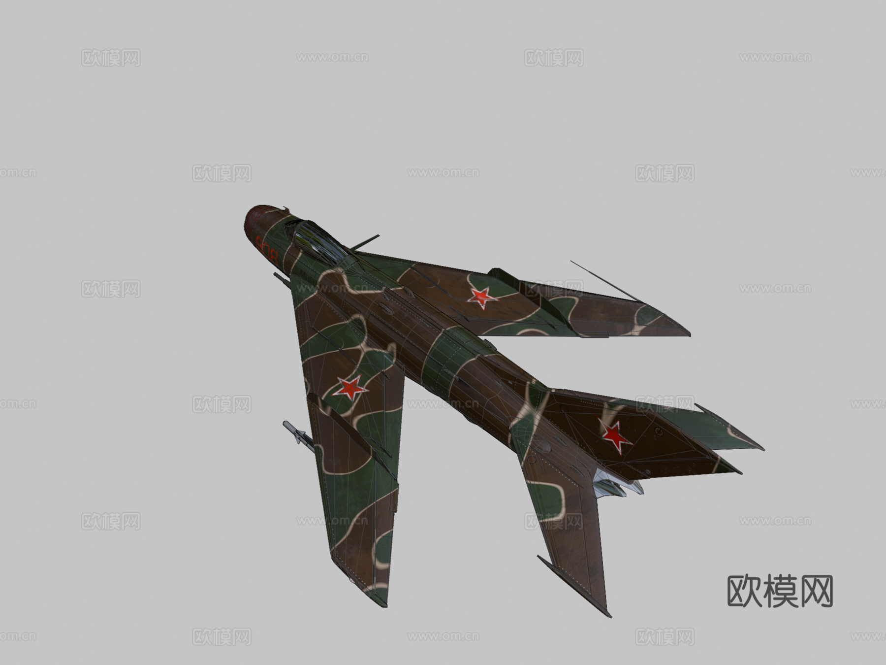 米高扬-古列维奇 MiG-193d模型下载（渲染图2）