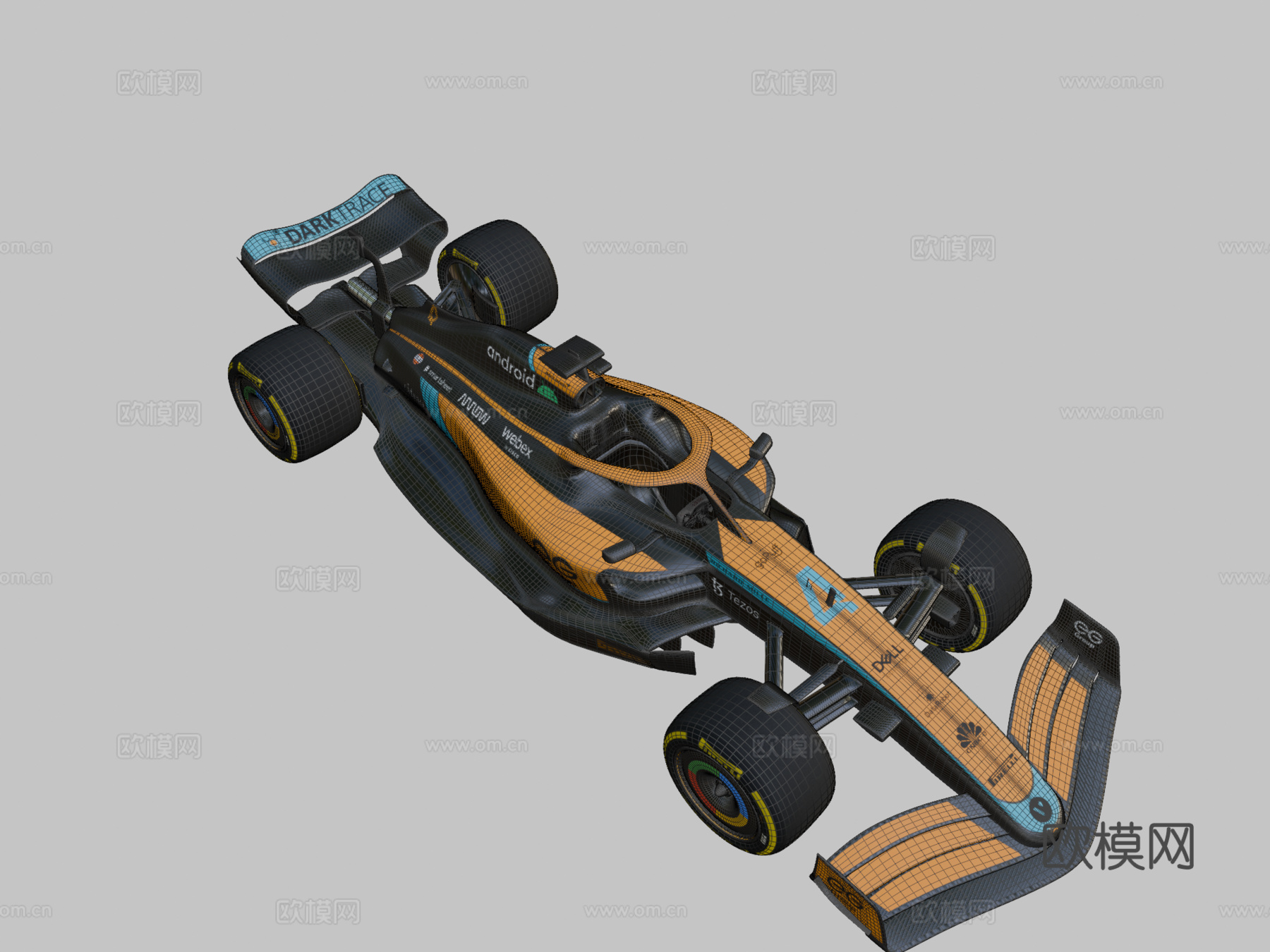 迈凯伦一级方程式2022粉丝自制概念车3d模型下载（渲染图2）