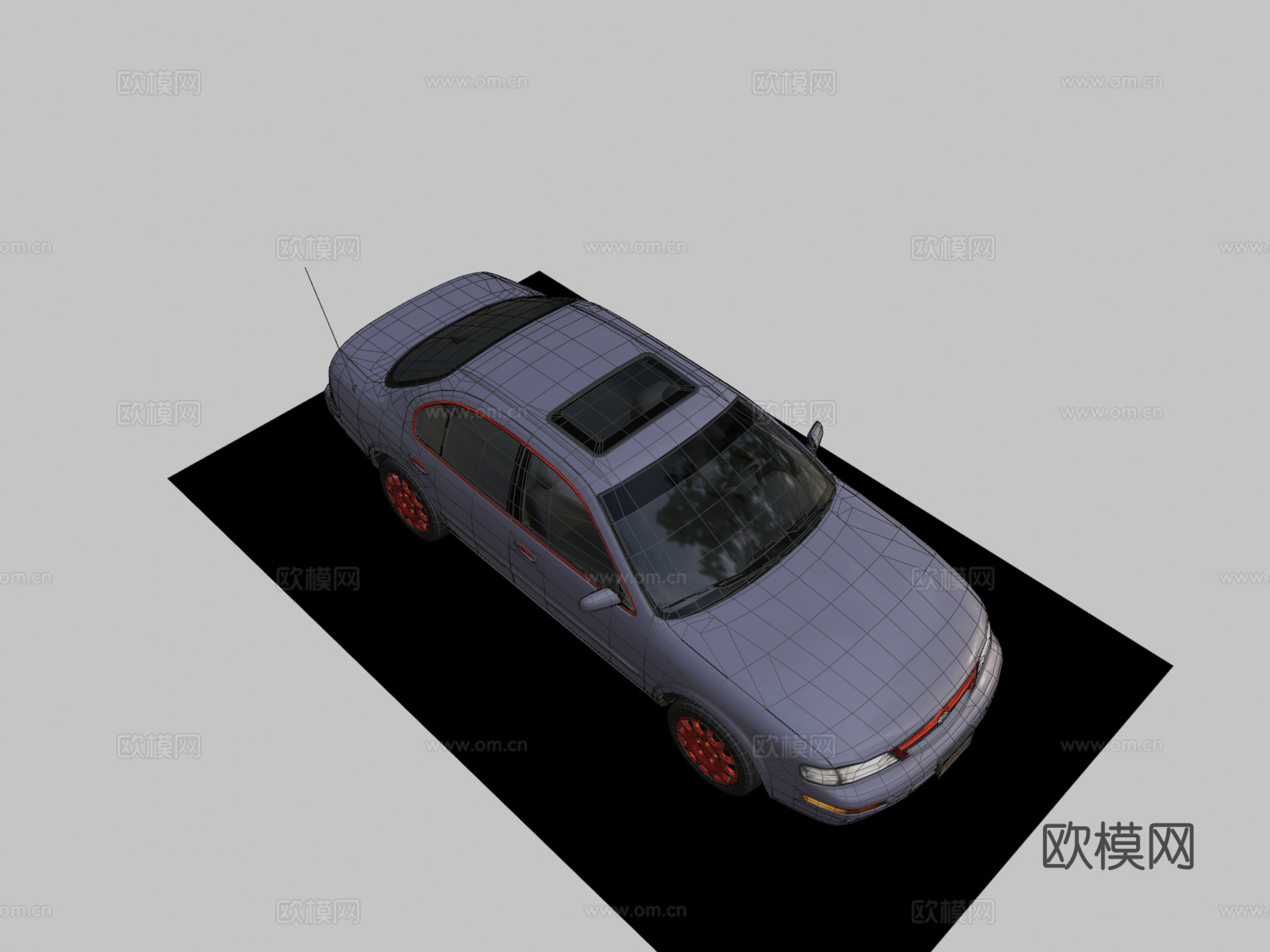 -1999日产千里马3d模型下载（渲染图2）