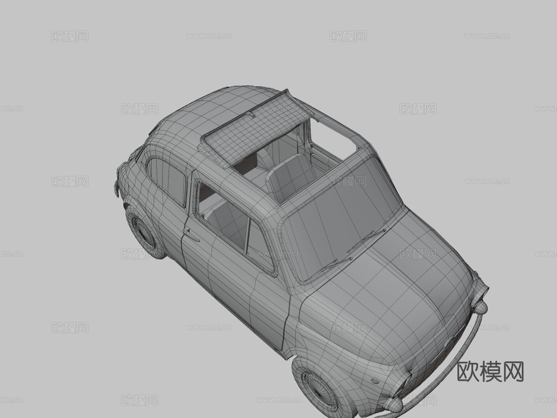 菲亚特新500F3d模型下载（渲染图3）