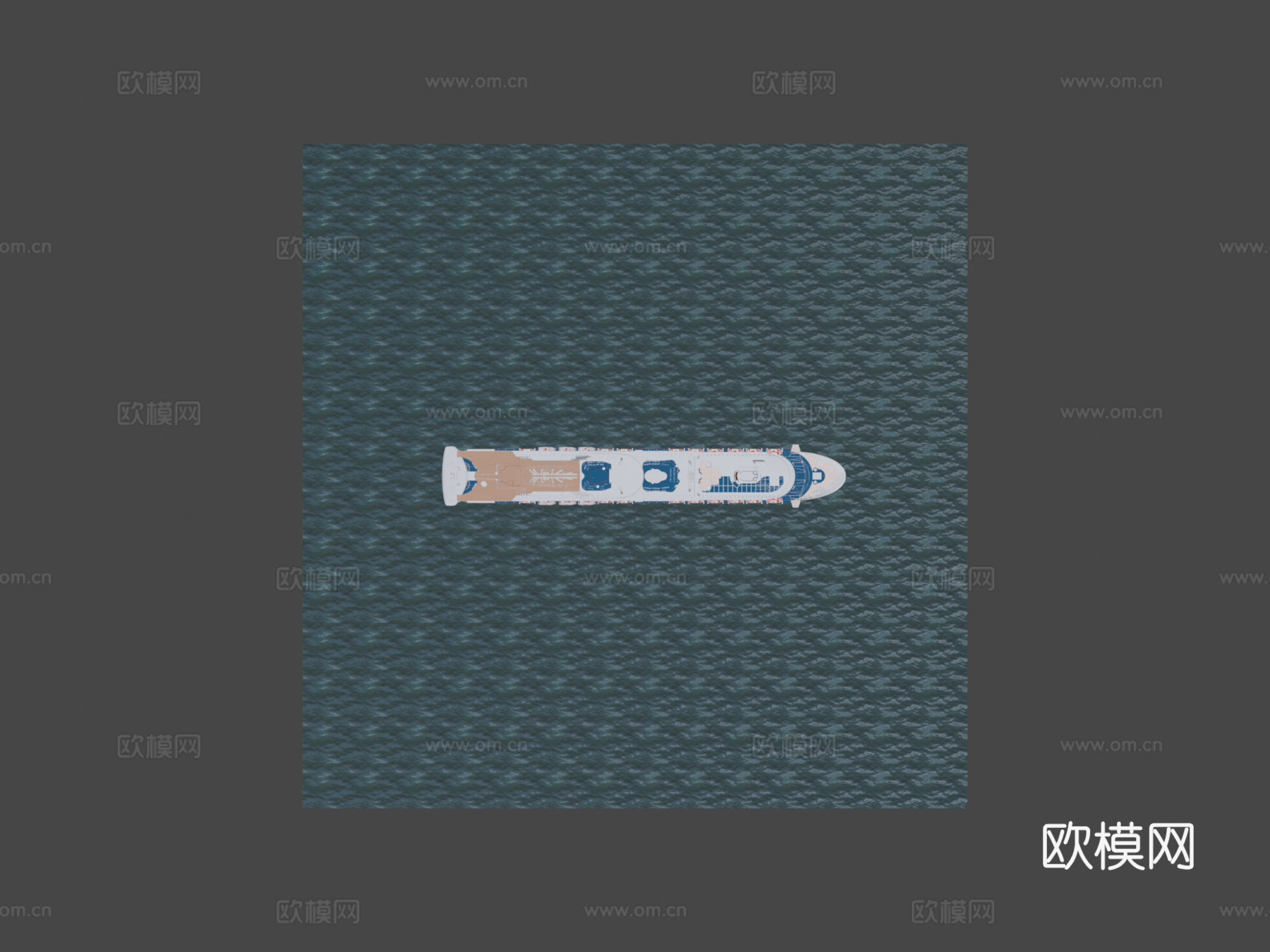 加勒比公主号游轮3d模型下载（渲染图7）
