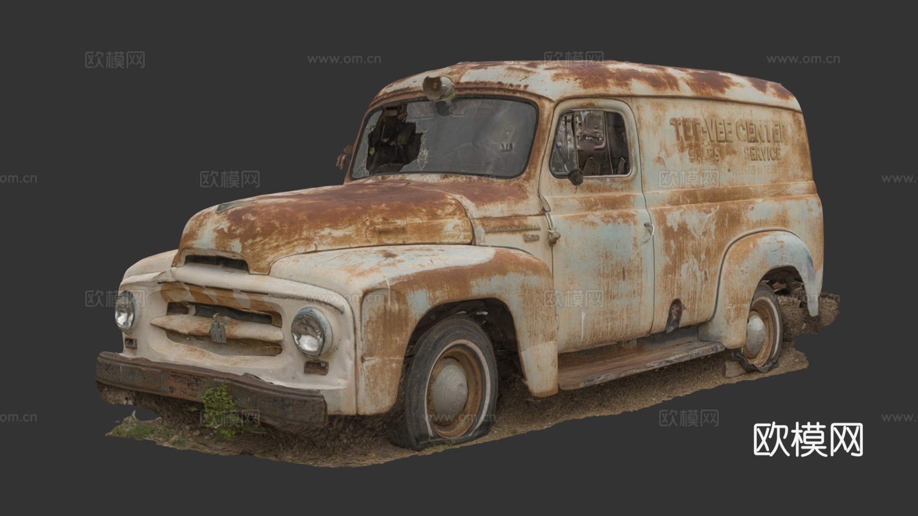 国际收割者货车（纳尔逊，内华达州）3d模型下载（渲染图1）