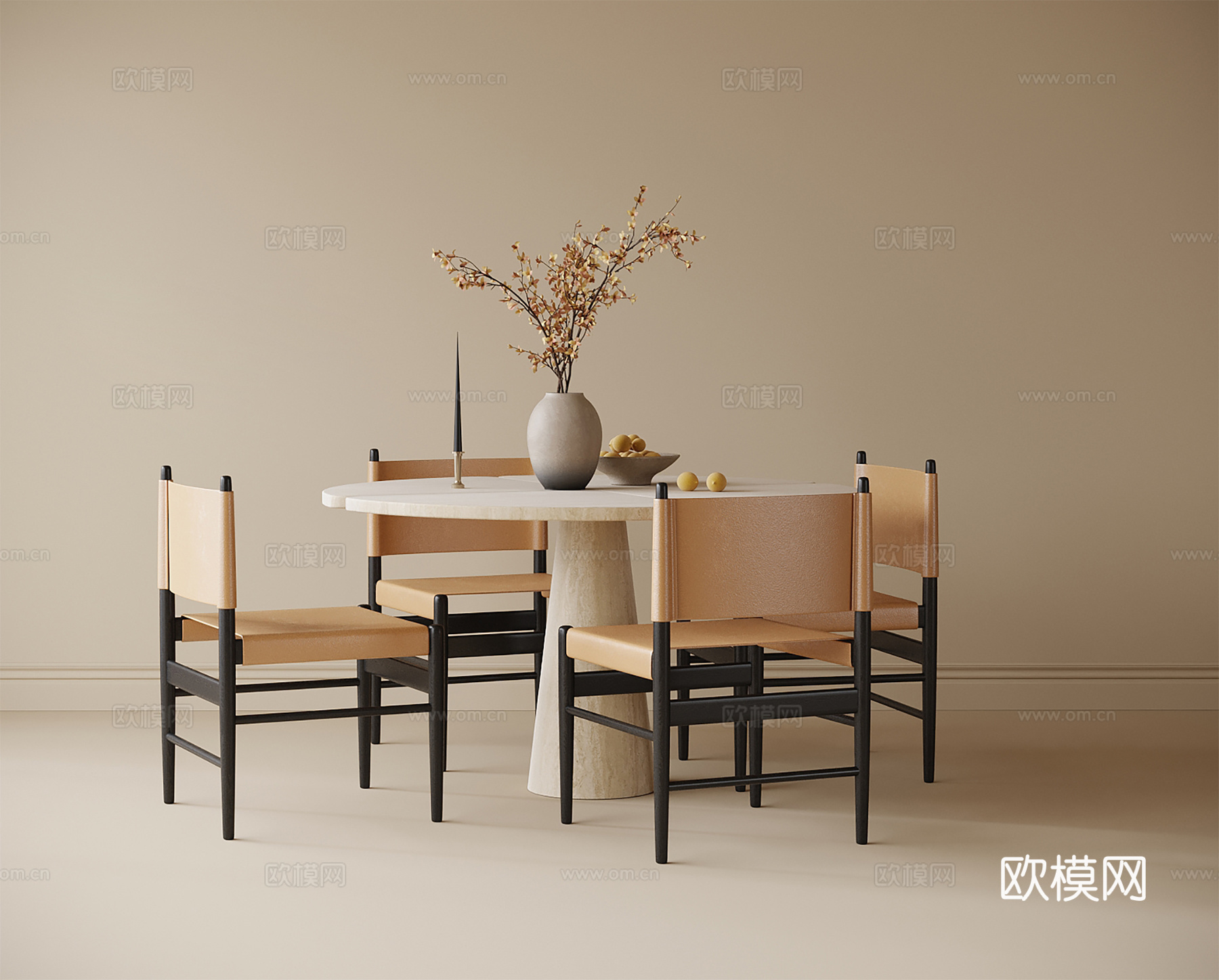 现代餐桌椅su模型