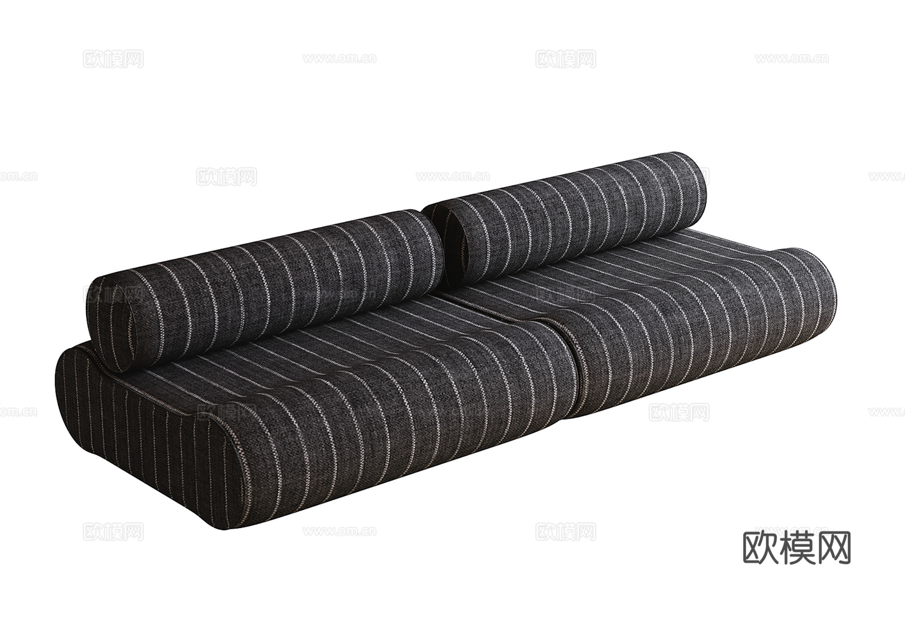 现代双人沙发su模型