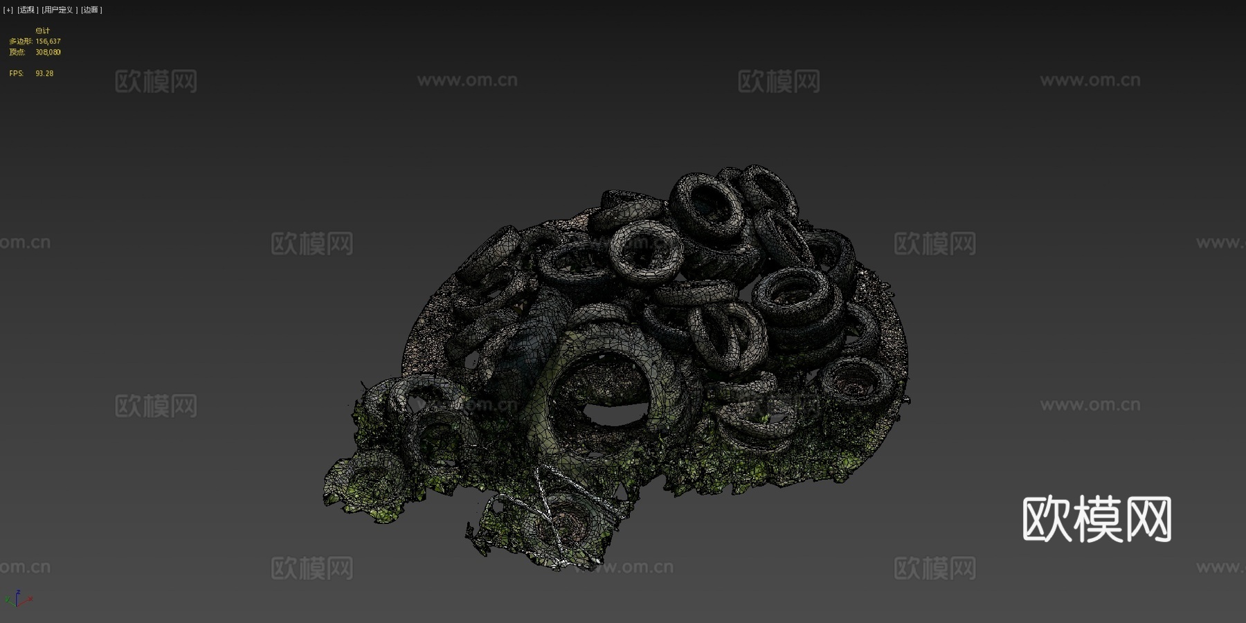 旧轮胎3d模型下载（渲染图4）