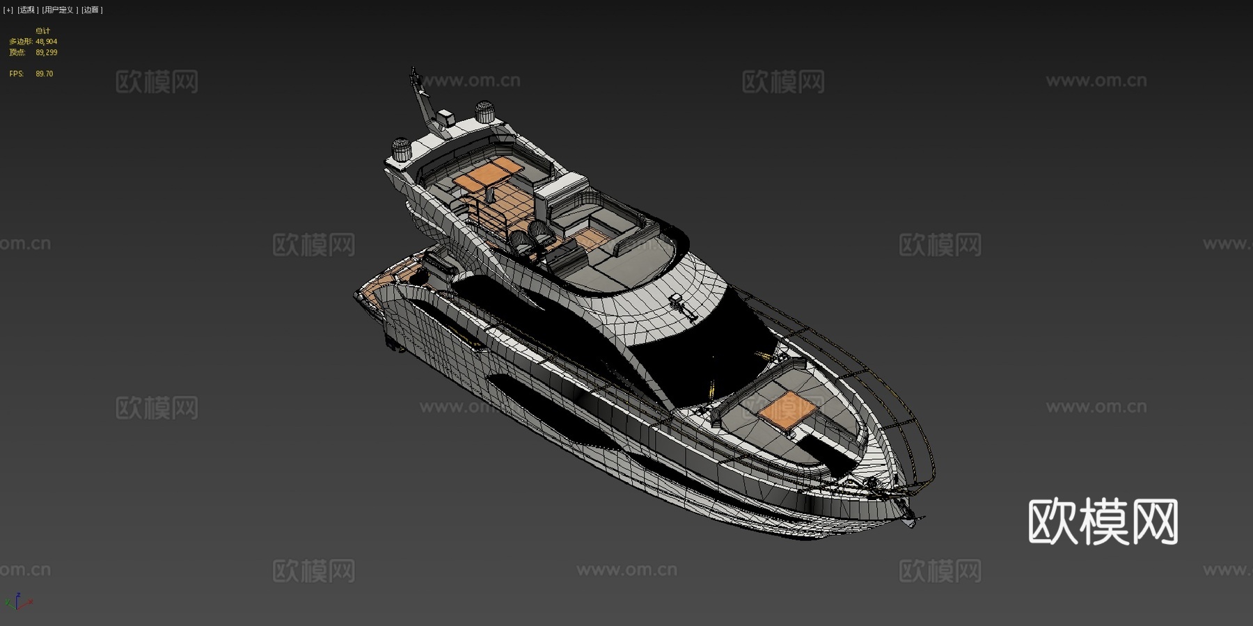 游艇3d模型下载（渲染图4）