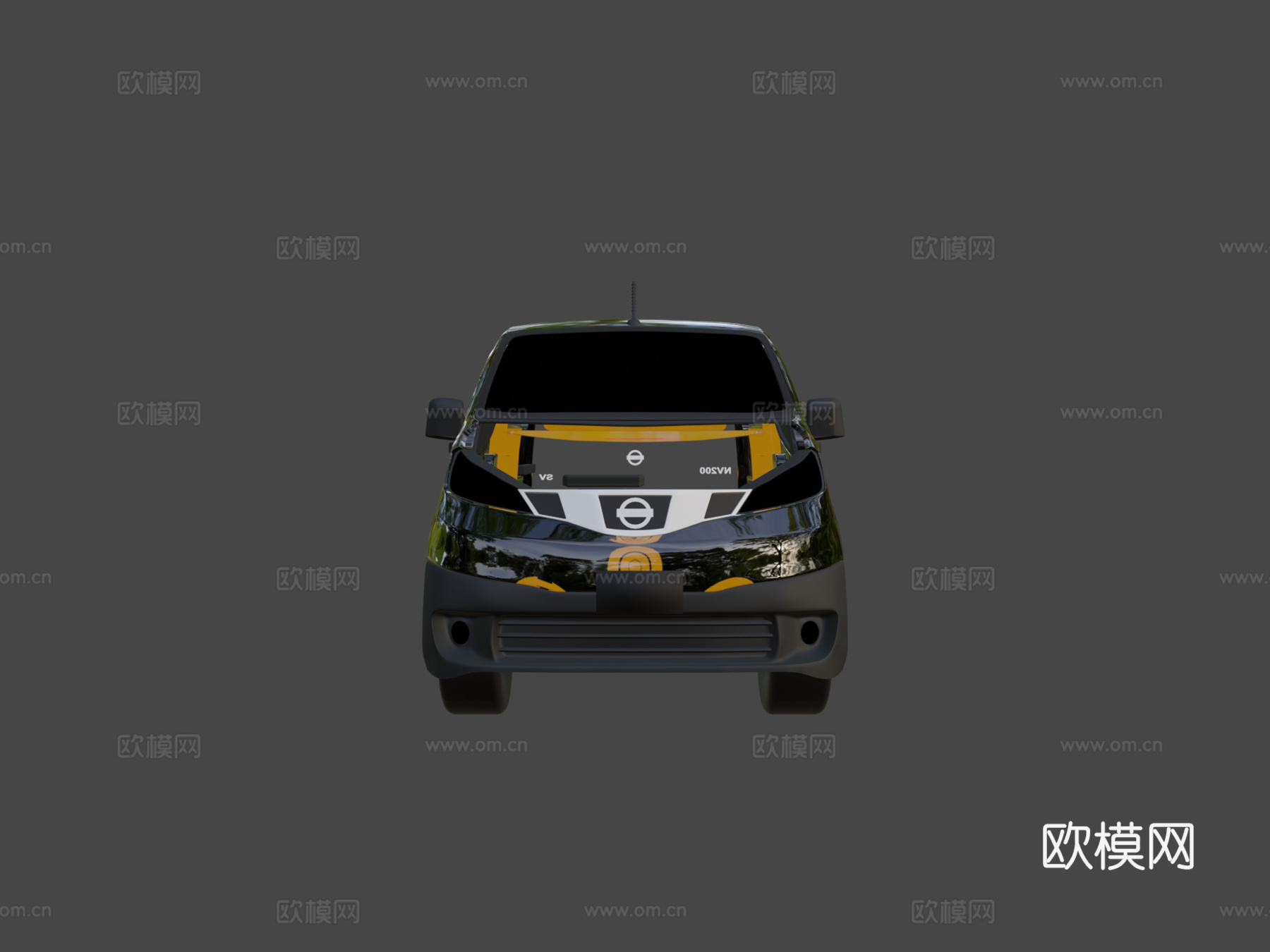 敦豪快递货车3d模型