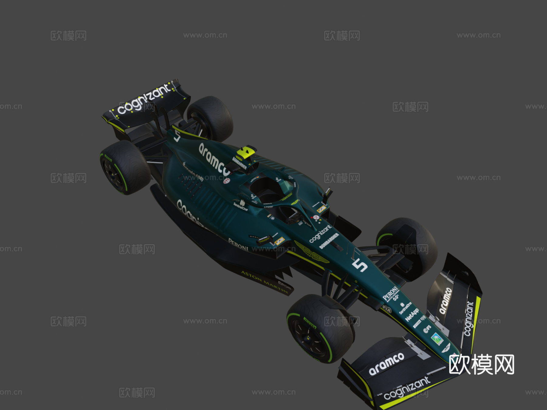 F1 2022阿斯顿马丁AMR22-伊莫拉大奖赛3d模型下载（渲染图7）