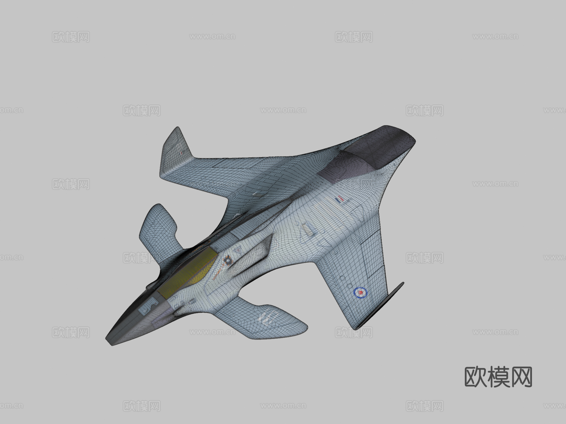 科幻喷气式飞机 =速度鸟=3d模型下载（渲染图2）