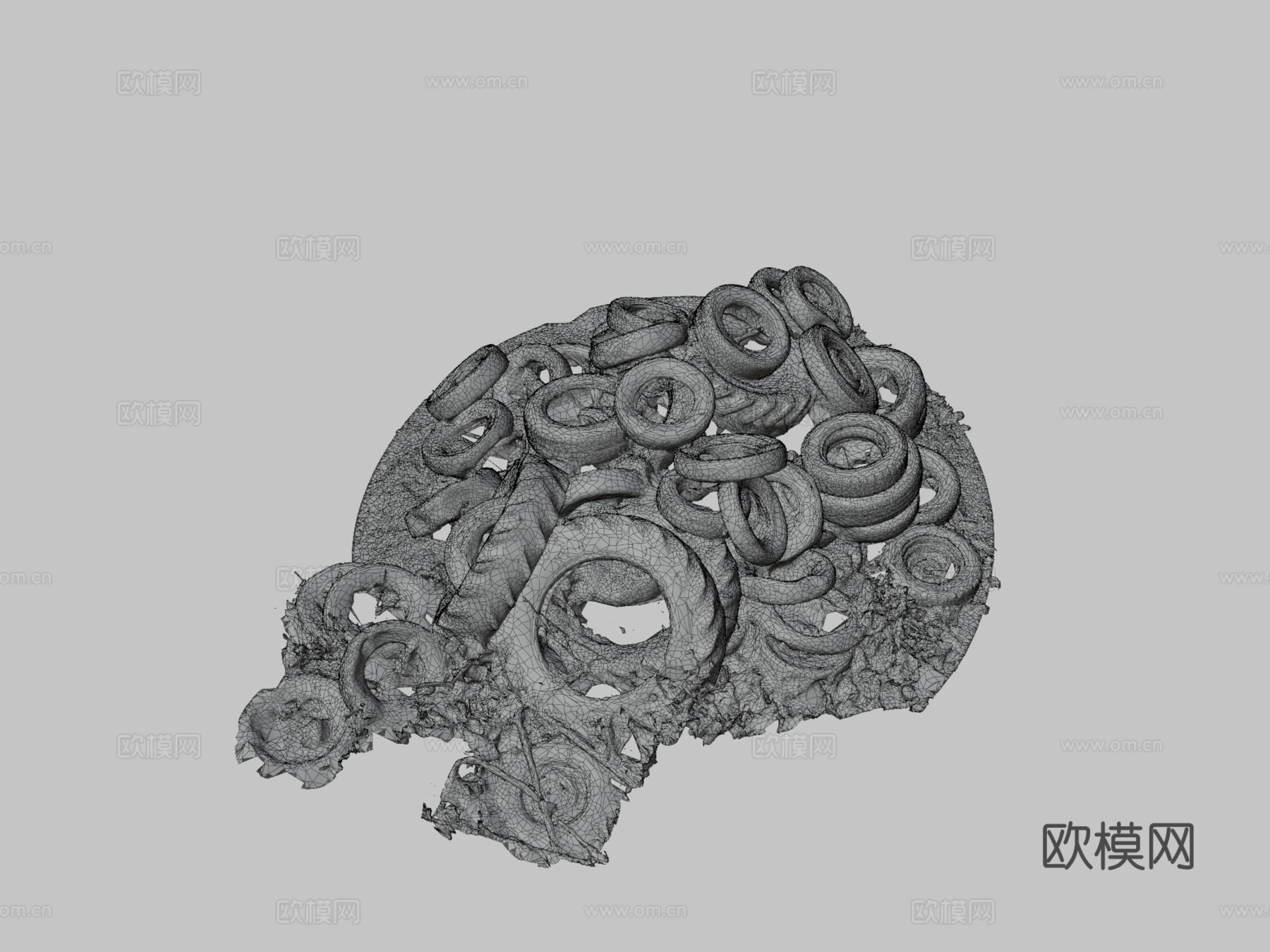 旧轮胎3d模型下载（渲染图3）