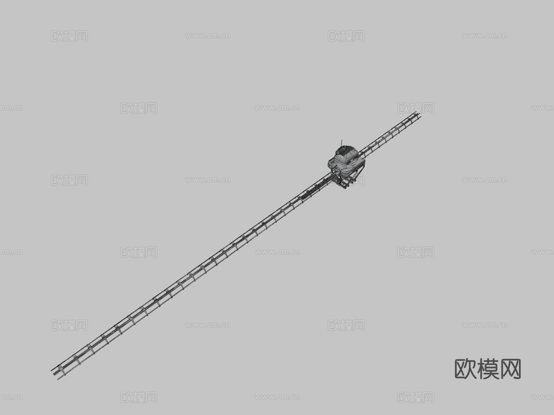 辐射-单轨列车+车站3d模型下载（渲染图3）