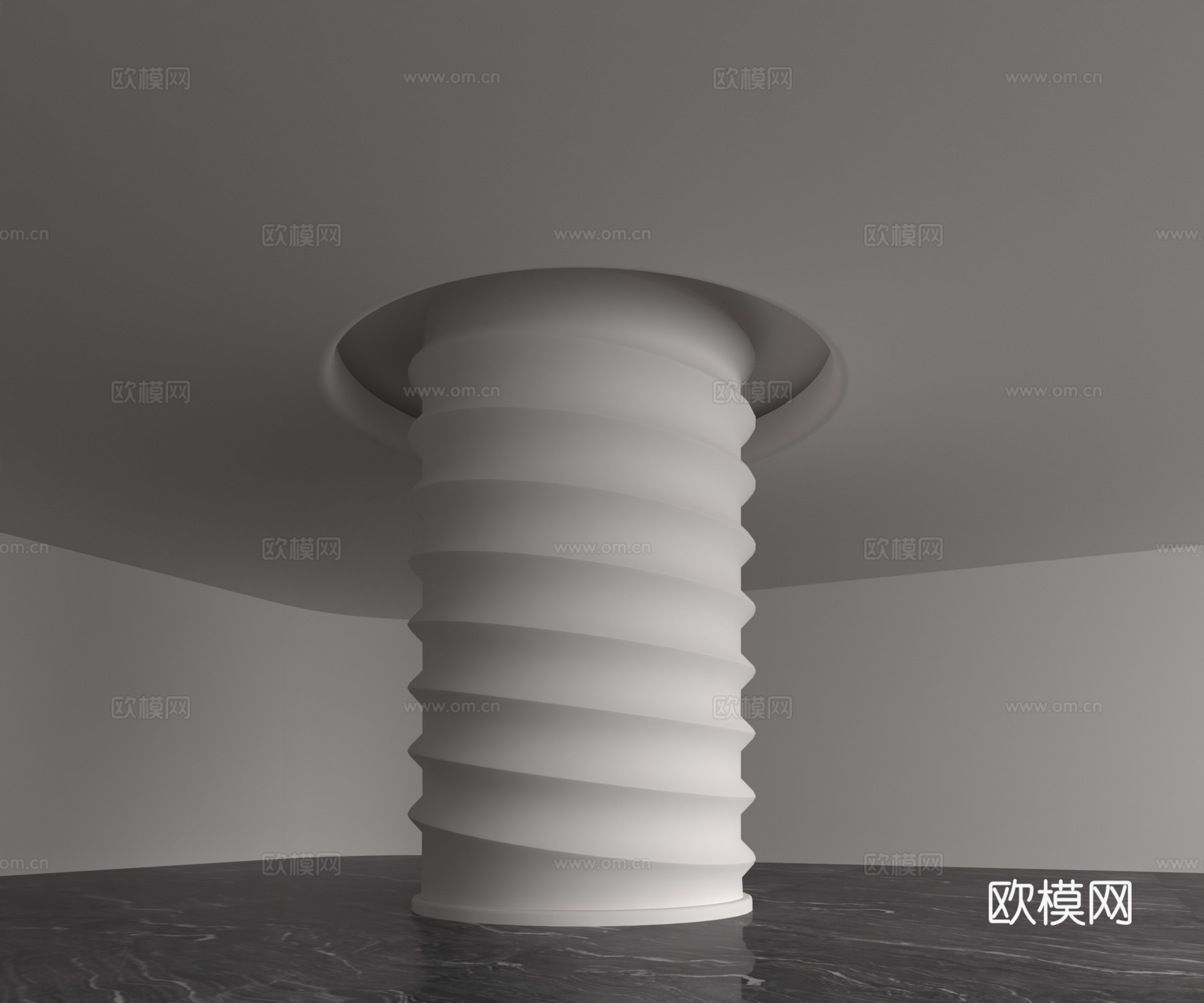 现代柱子3d模型下载