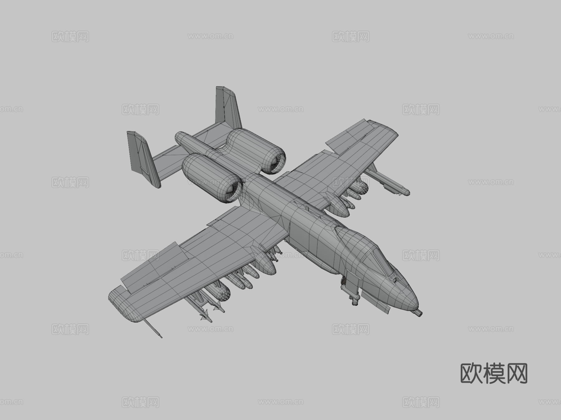 费尔柴尔德A-10雷电II3d模型下载（渲染图3）