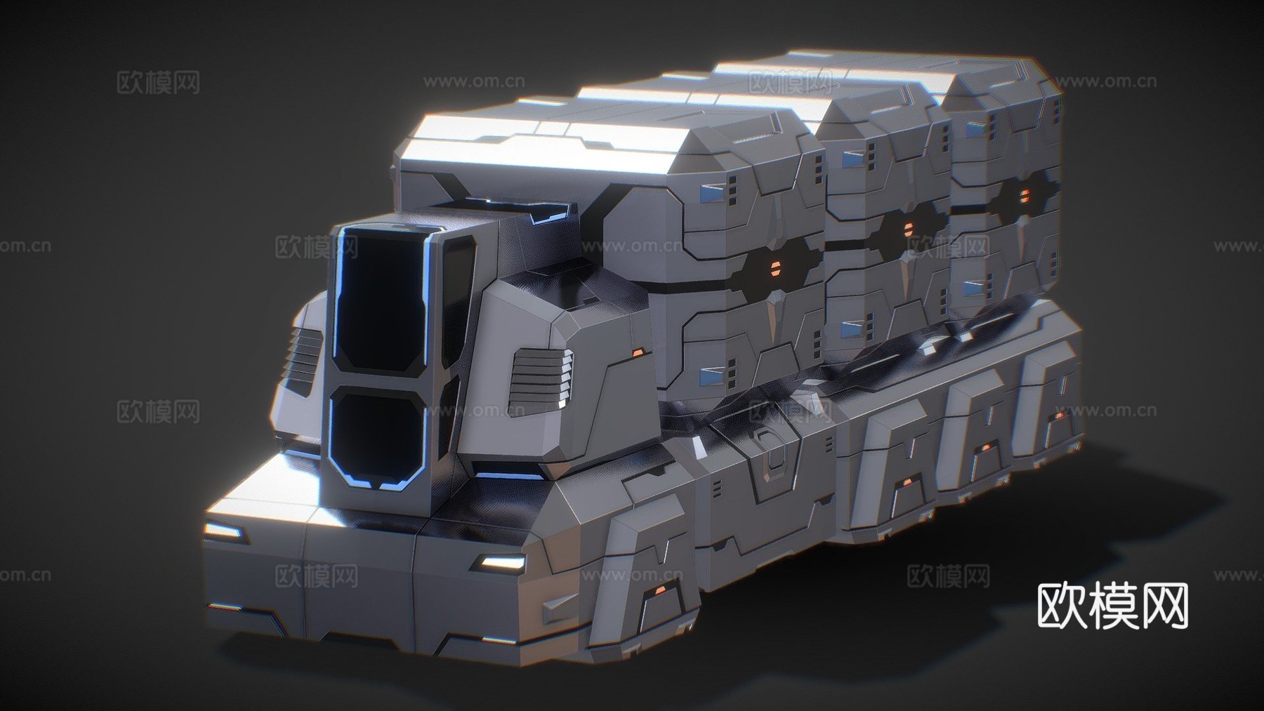 科幻载具005-公共领域（CC0）3d模型下载（渲染图1）