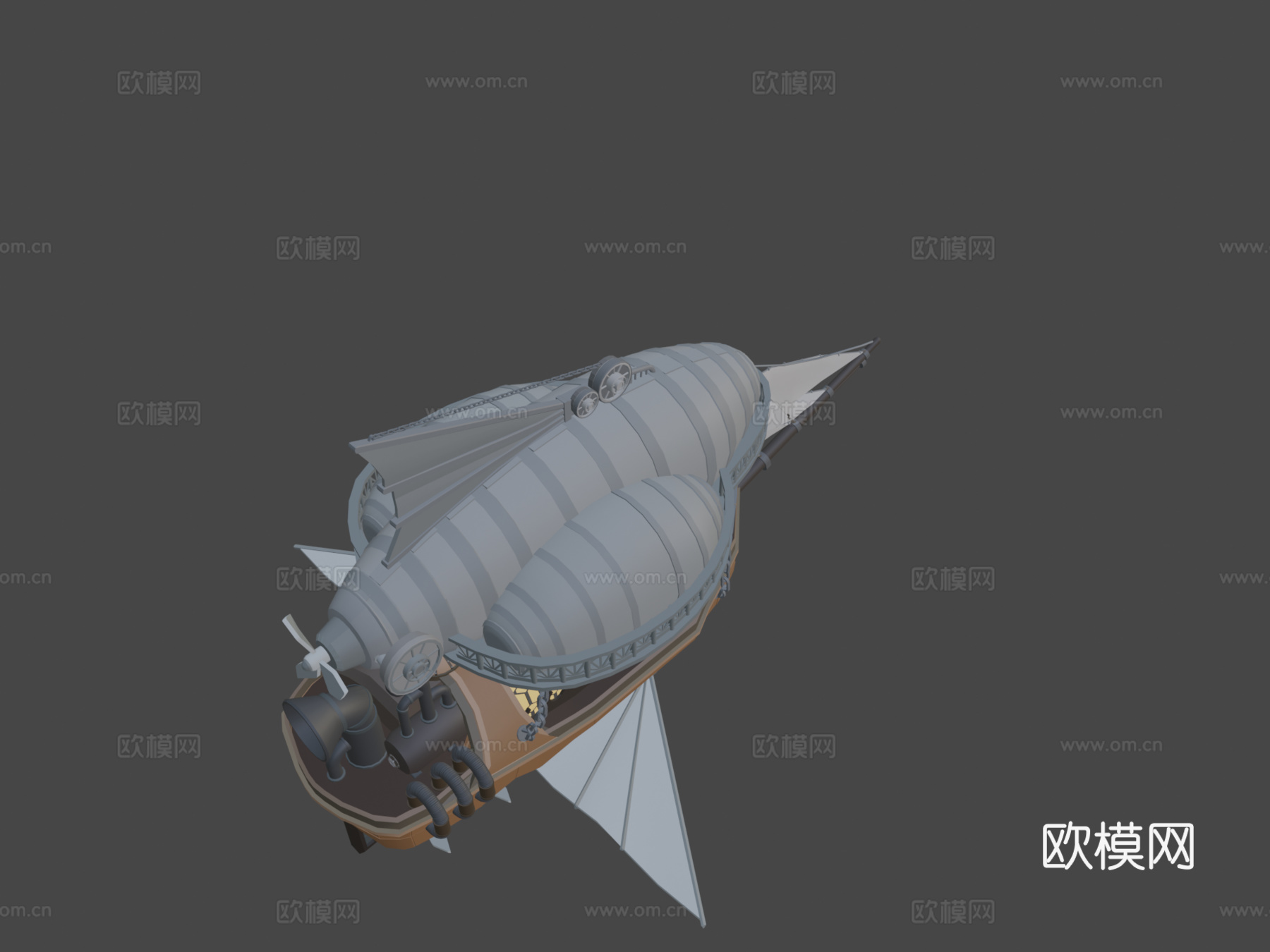 飞艇3d模型下载（渲染图7）