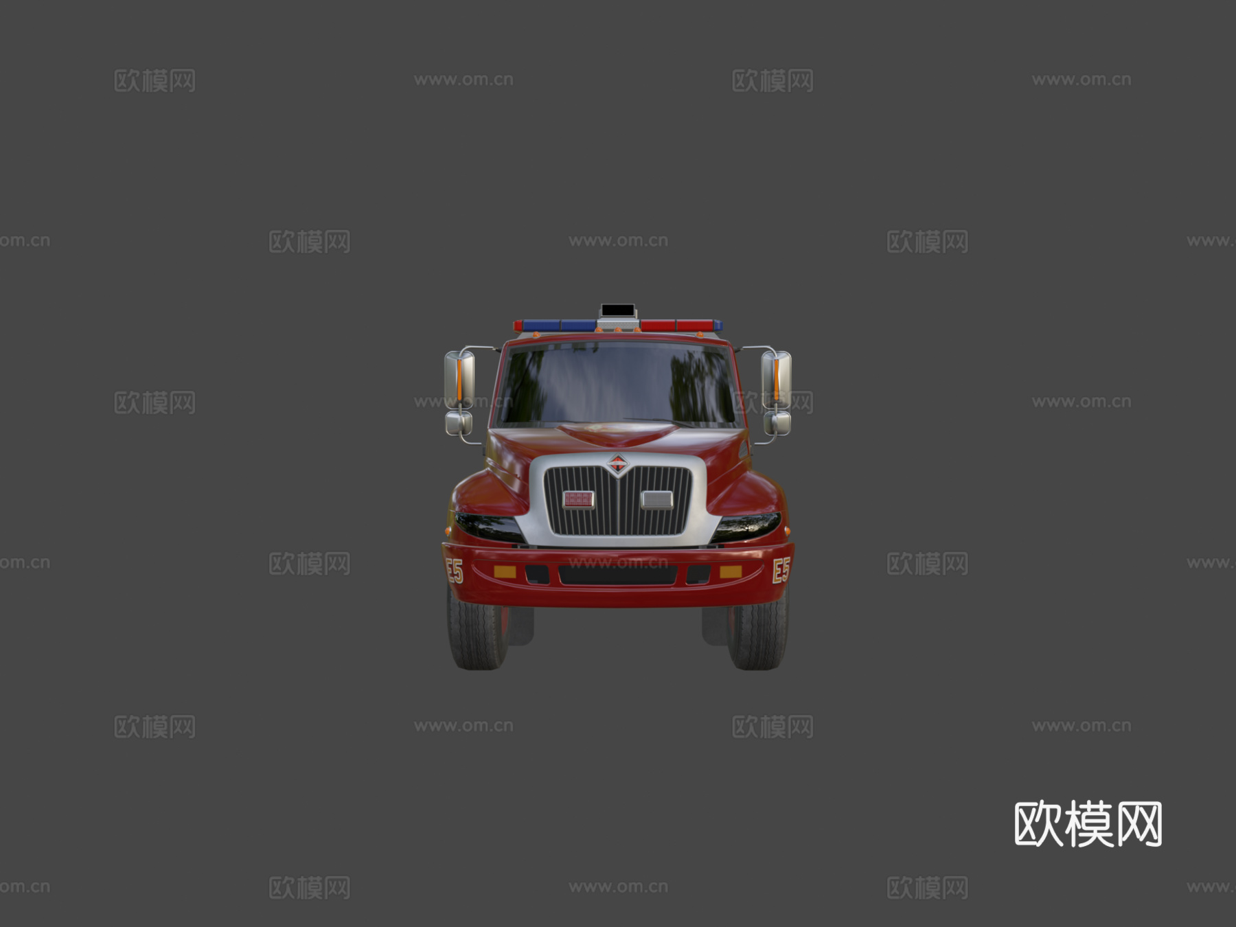 杜拉之星消防车3d模型下载（渲染图5）