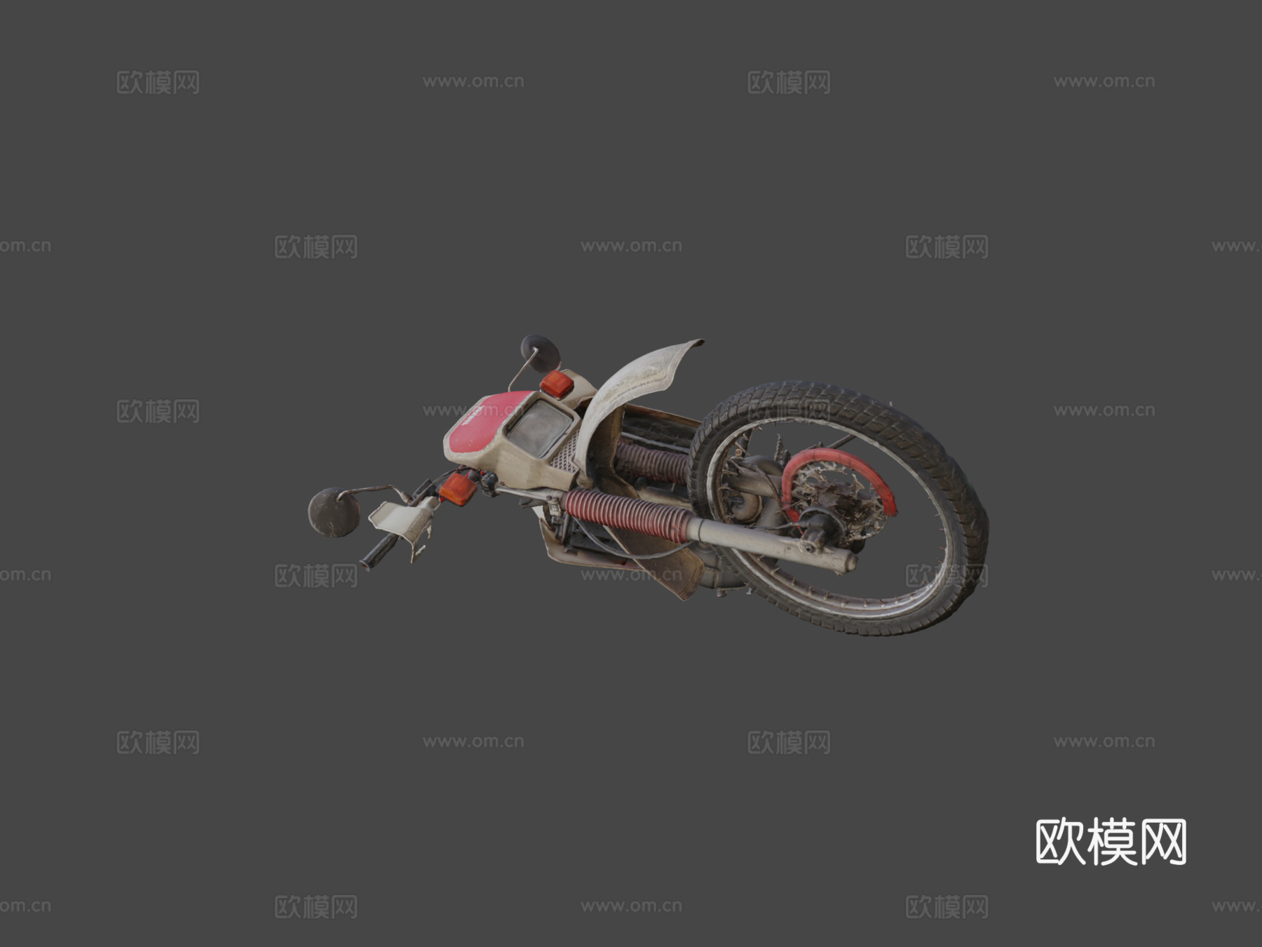 雅马哈 DT 125 R (3D扫描FR (sdrn))3d模型下载（渲染图5）