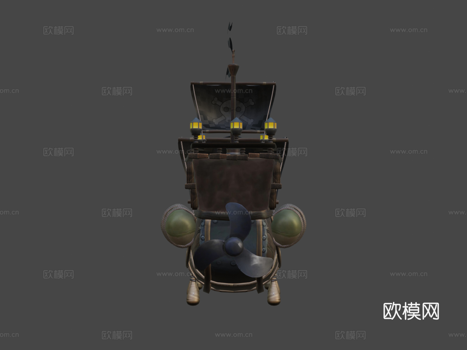 飞行海盗船3d模型下载（渲染图5）