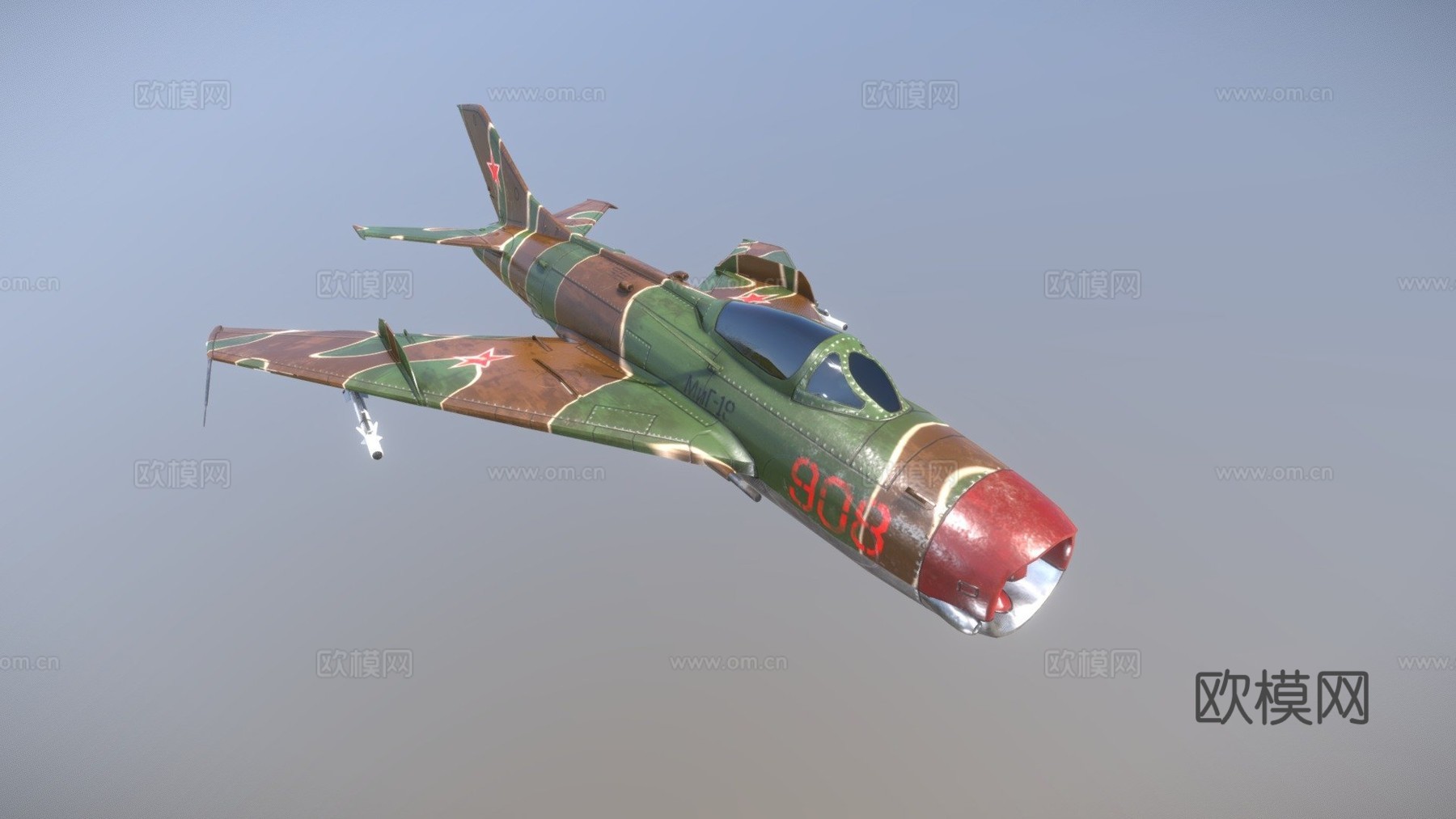 米高扬-古列维奇 MiG-193d模型下载（渲染图1）