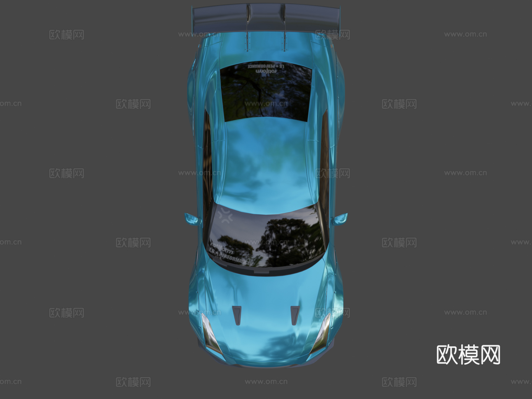 日产GTR R35自由行走3d模型下载（渲染图7）