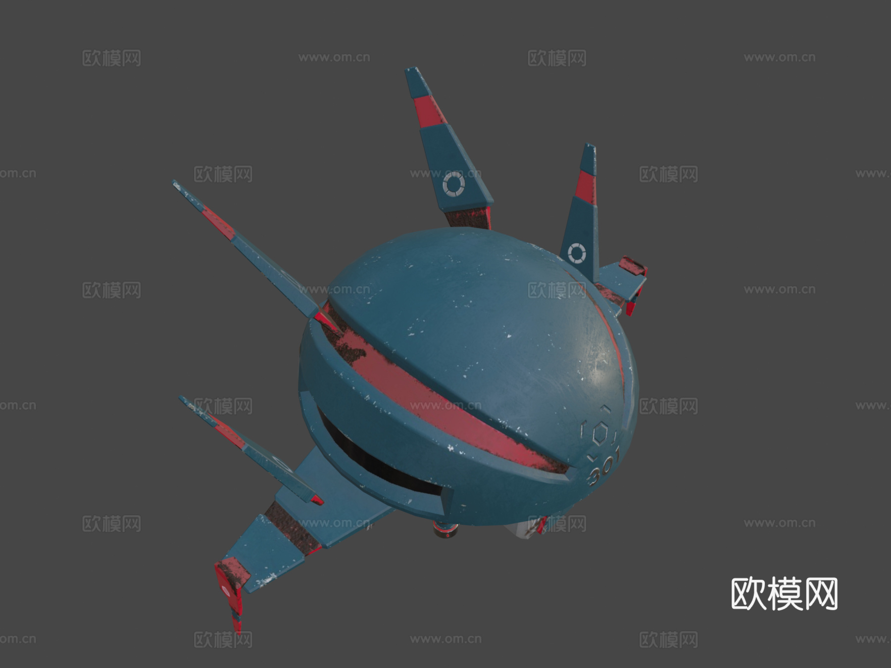 奥拉的太空船3d模型下载（渲染图1）