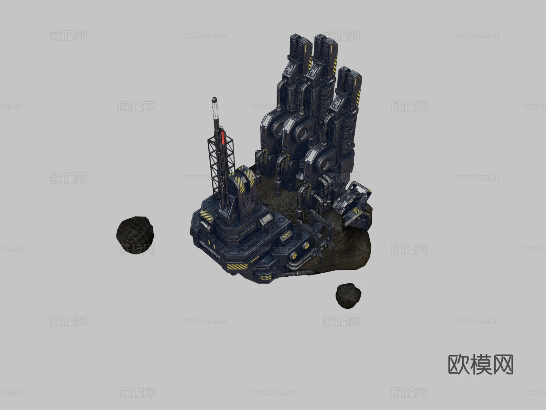 星陨战术—MWU母舰3d模型下载（渲染图2）